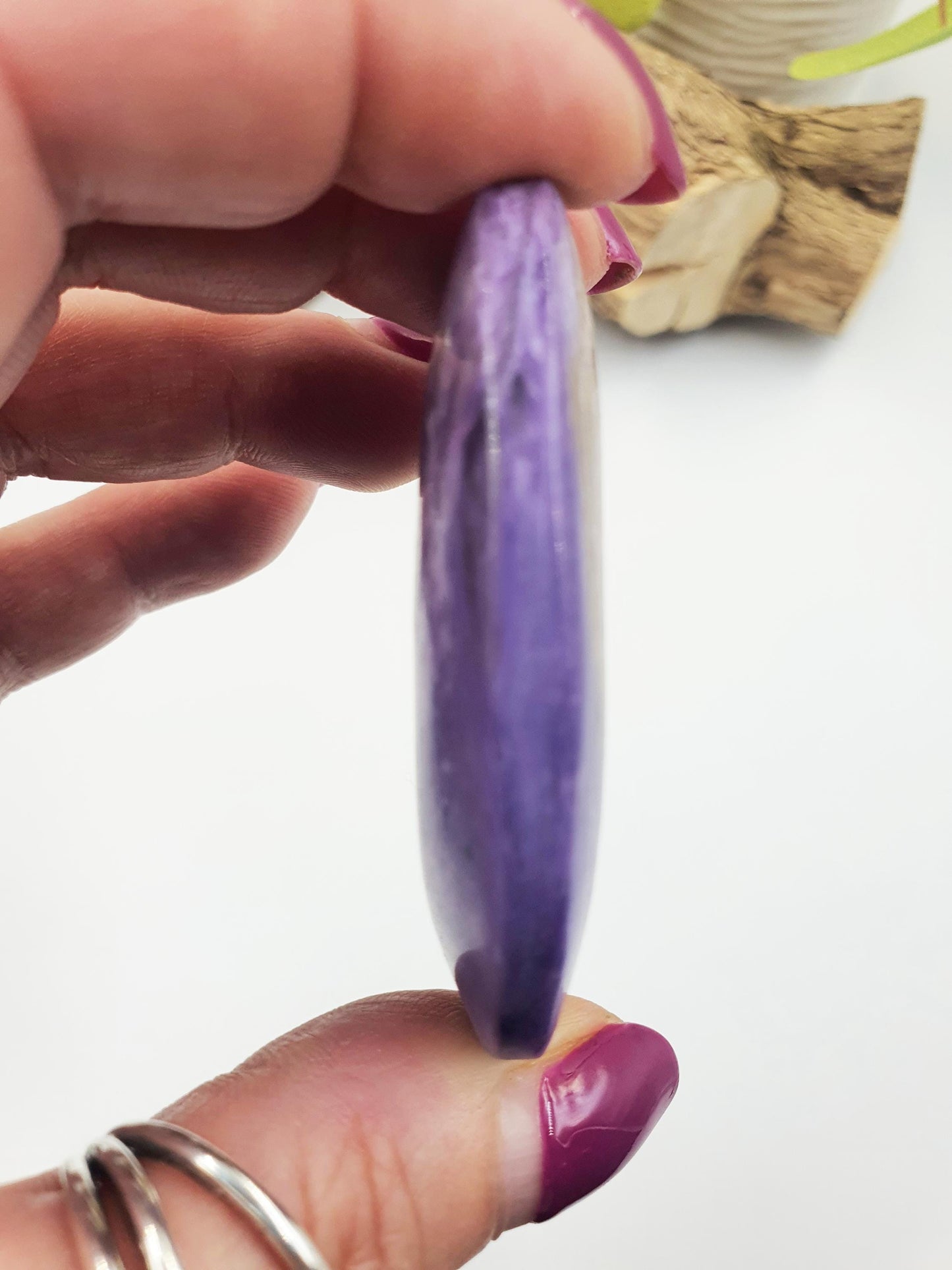 Charoite Palm Stone - Transformation & Intuition Healing Crystal, 50g