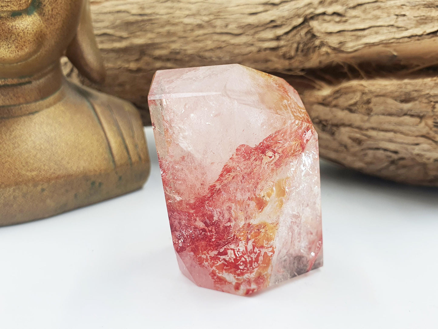 Madagascan Fire Quartz (Hematoid) Freeform with rainbows, 140g