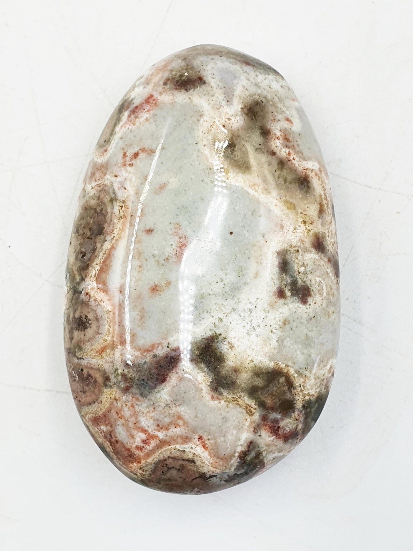 Unique Ocean Jasper Palm - Joy & Renewal Healing Crystal - 55g