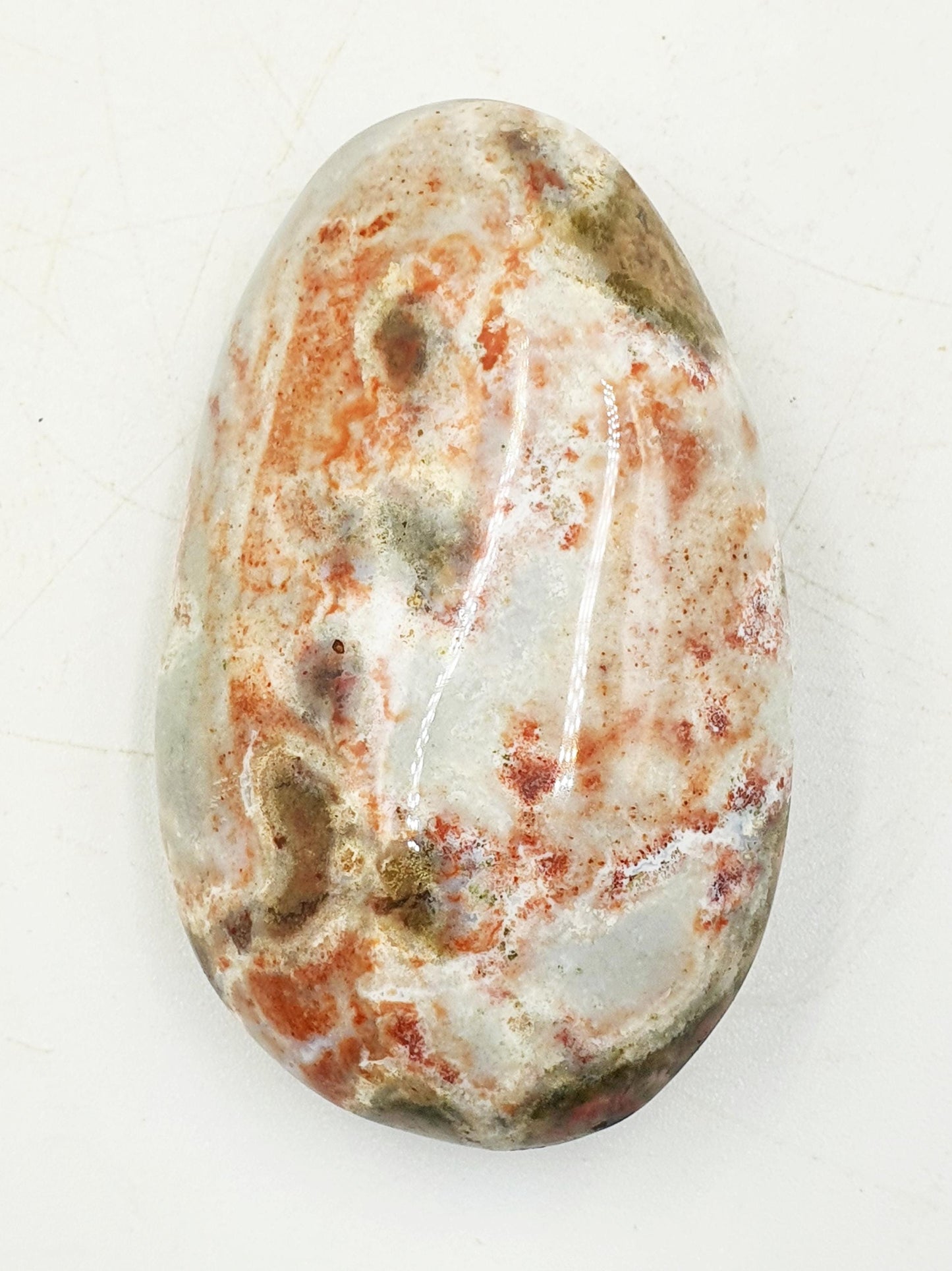 Unique Ocean Jasper Palm - Joy & Renewal Healing Crystal - 55g