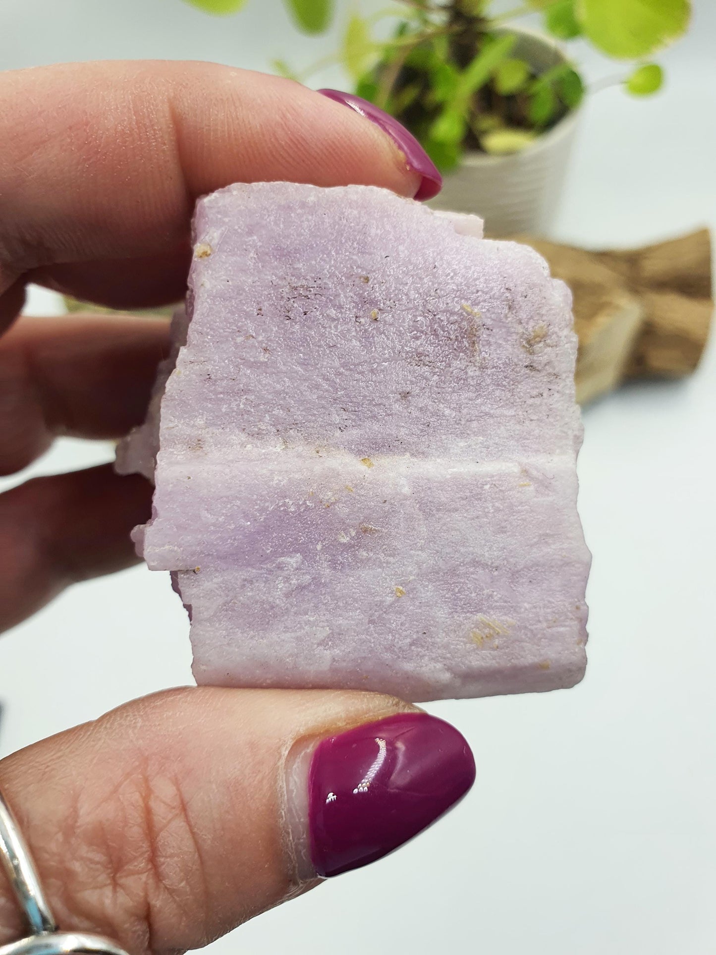 Raw Kunzite Specimen - Natural Heart Chakra & Emotional Healing Crystal - 120g