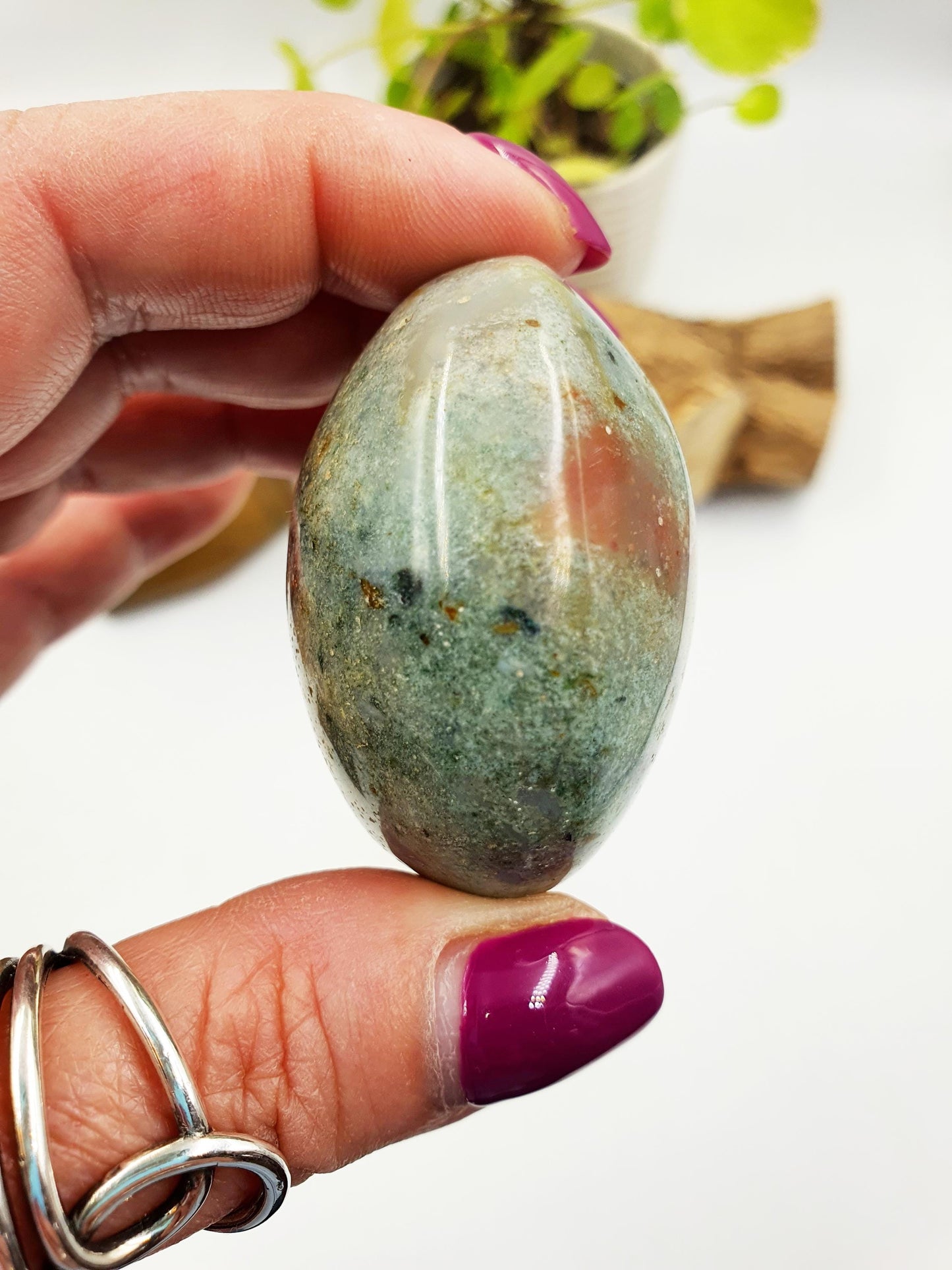 Ocean Jasper Palm - Joy & Renewal Healing Crystal - 105g