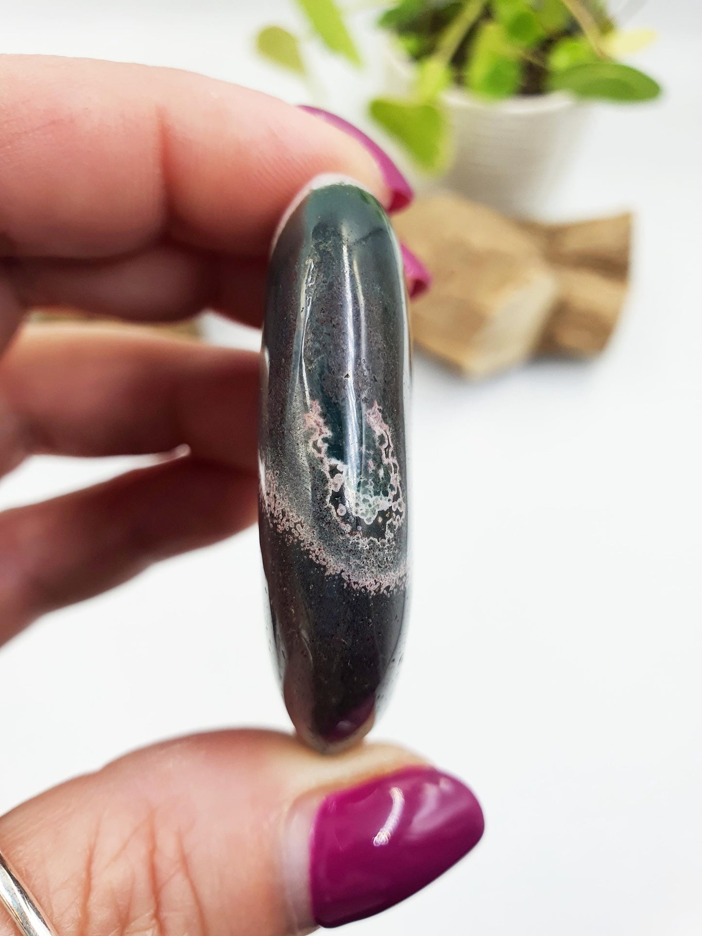 Ocean Jasper Palm - Joy & Renewal Healing Crystal - 55g