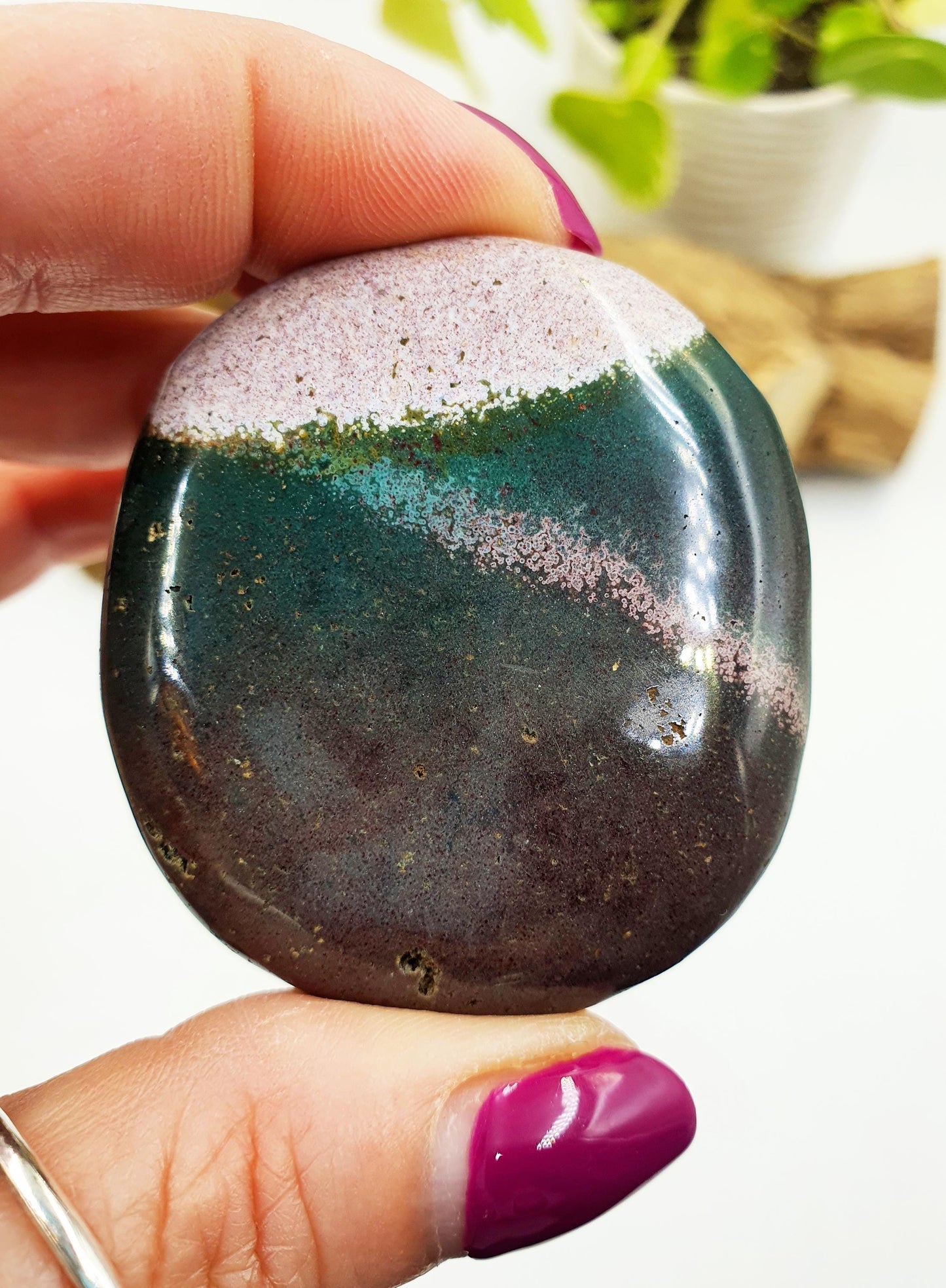 Ocean Jasper Palm - Joy & Renewal Healing Crystal - 55g