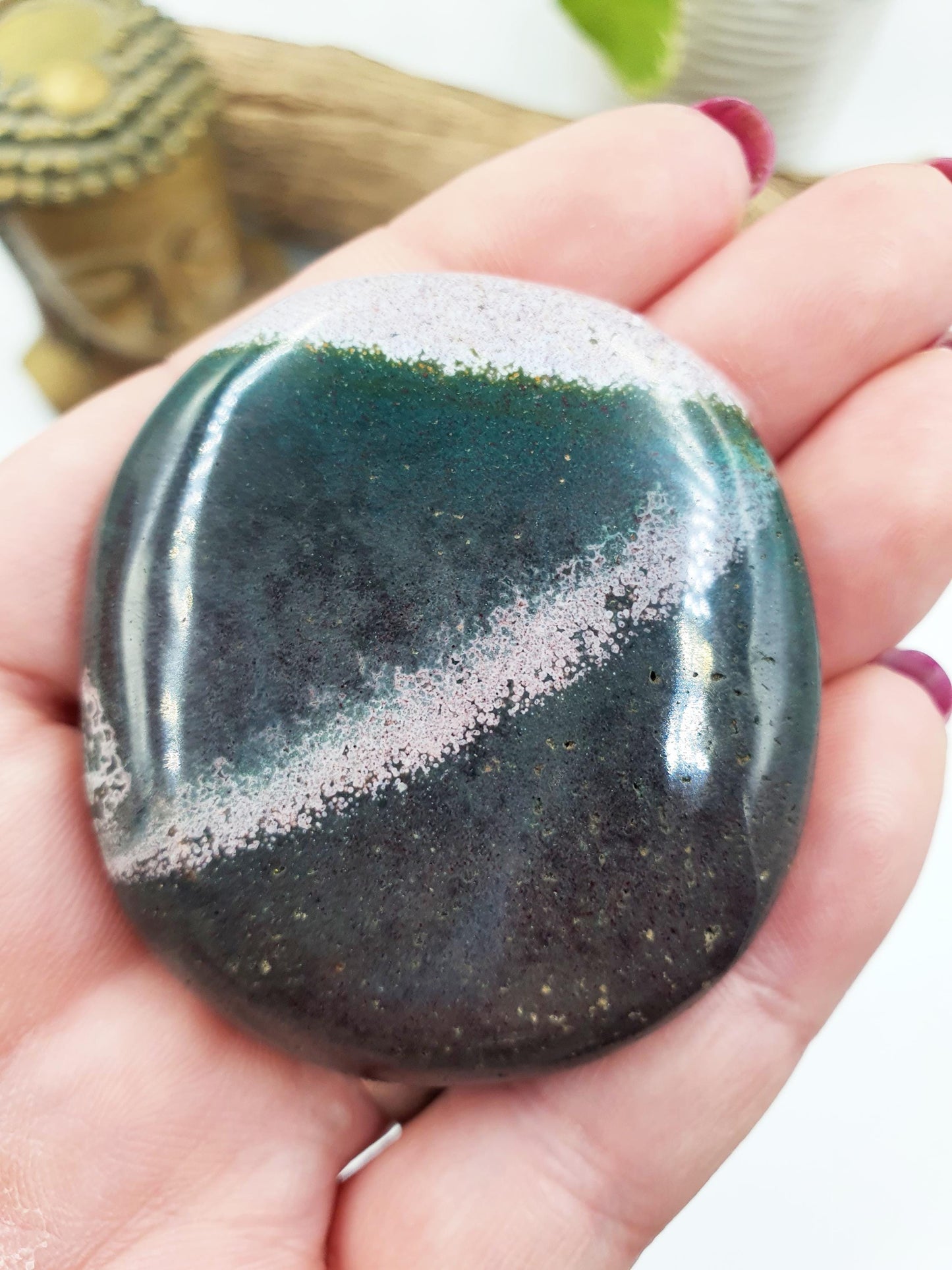 Ocean Jasper Palm - Joy & Renewal Healing Crystal - 55g