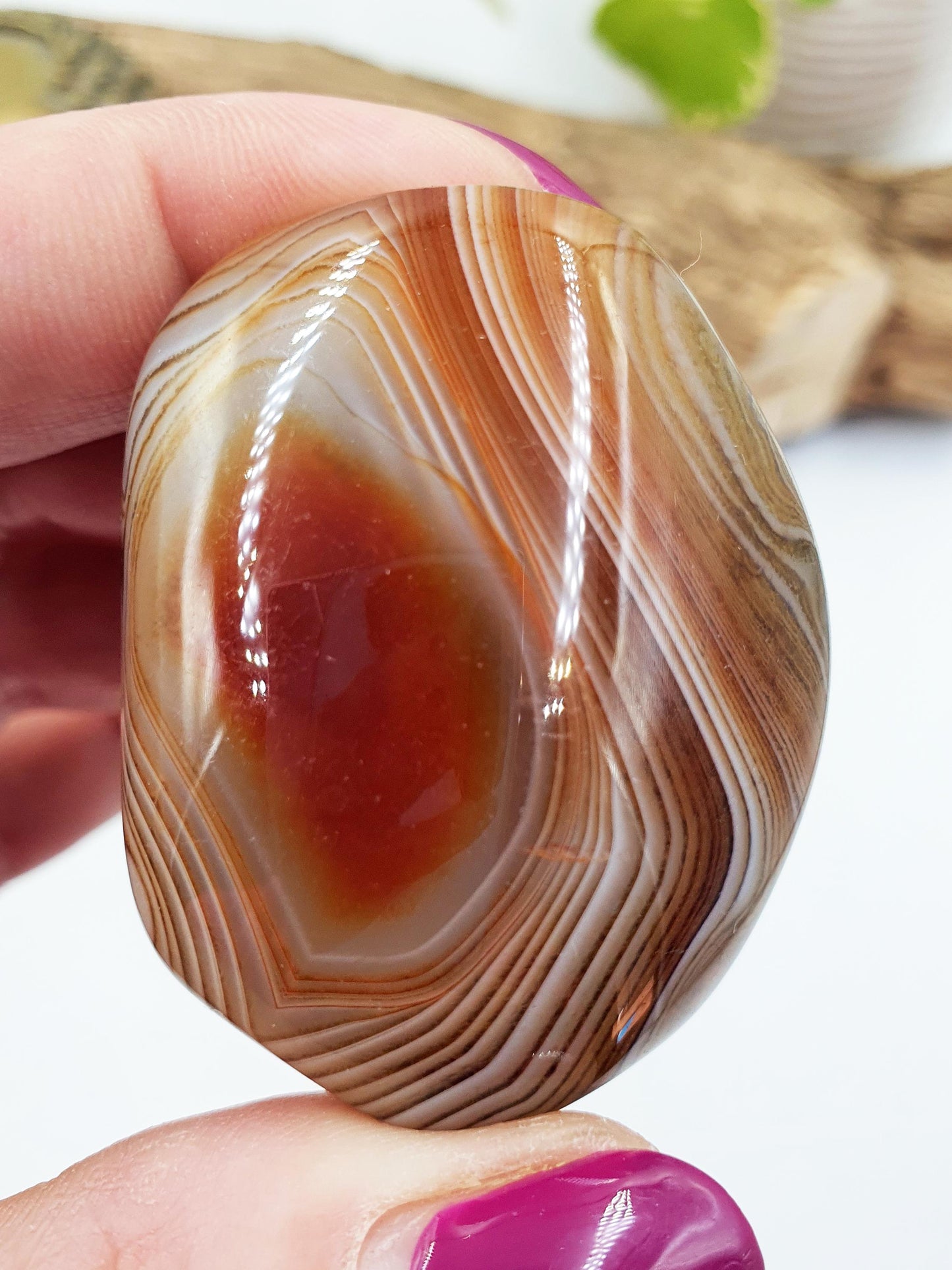 Sardonyx Palm Stone - Strength & Protection Healing - 65g
