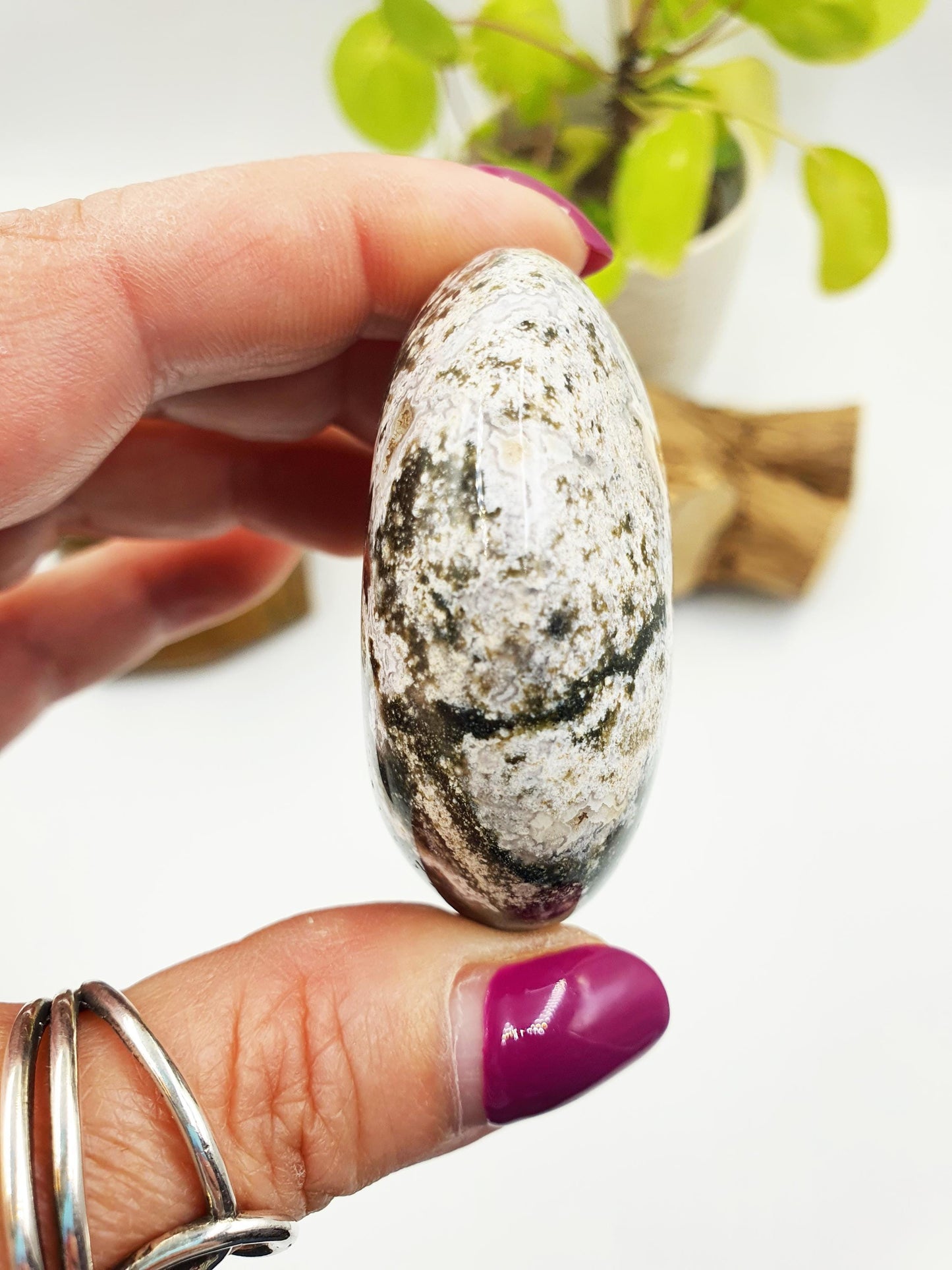 Ocean Jasper Palm - Joy & Renewal Healing Crystal - 105g