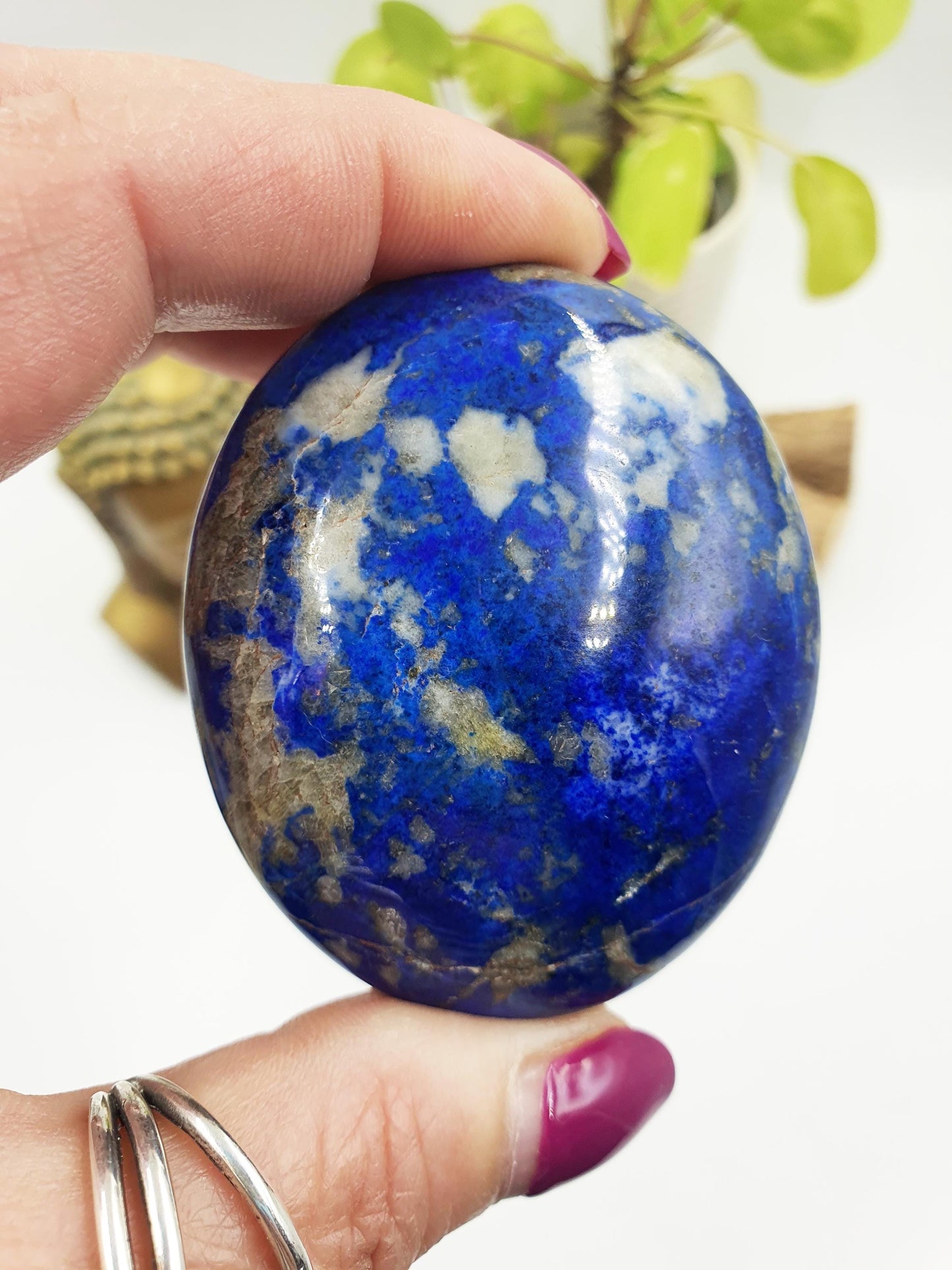Lapis Lazuli Palm Stone - Wisdom & Truth Third Eye Chakra Crystal - 125g