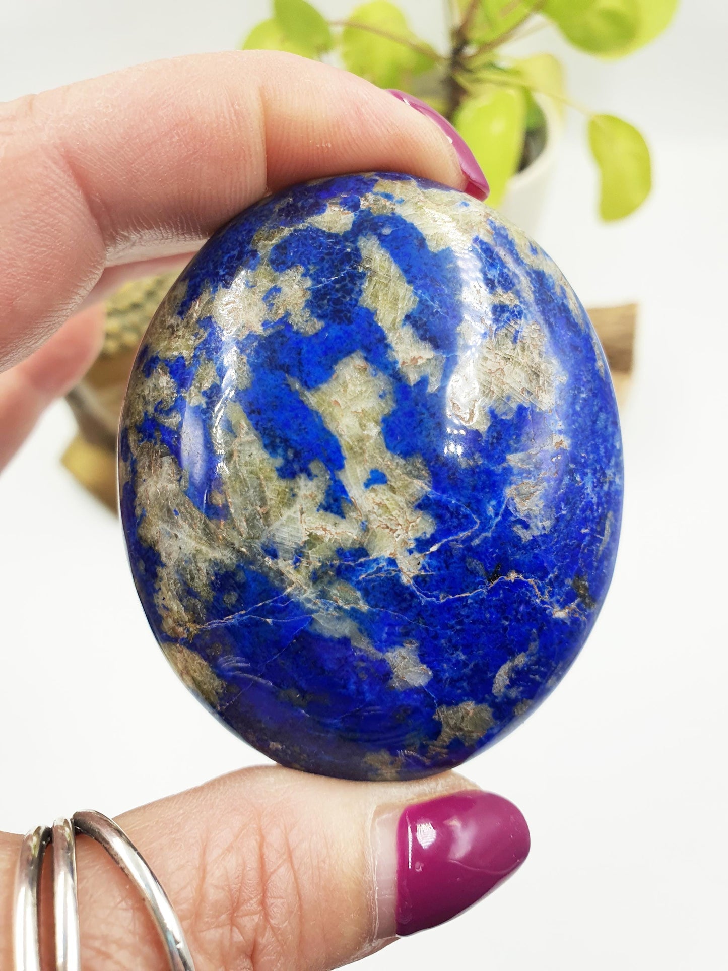 Lapis Lazuli Palm Stone - Wisdom & Truth Third Eye Chakra Crystal - 125g