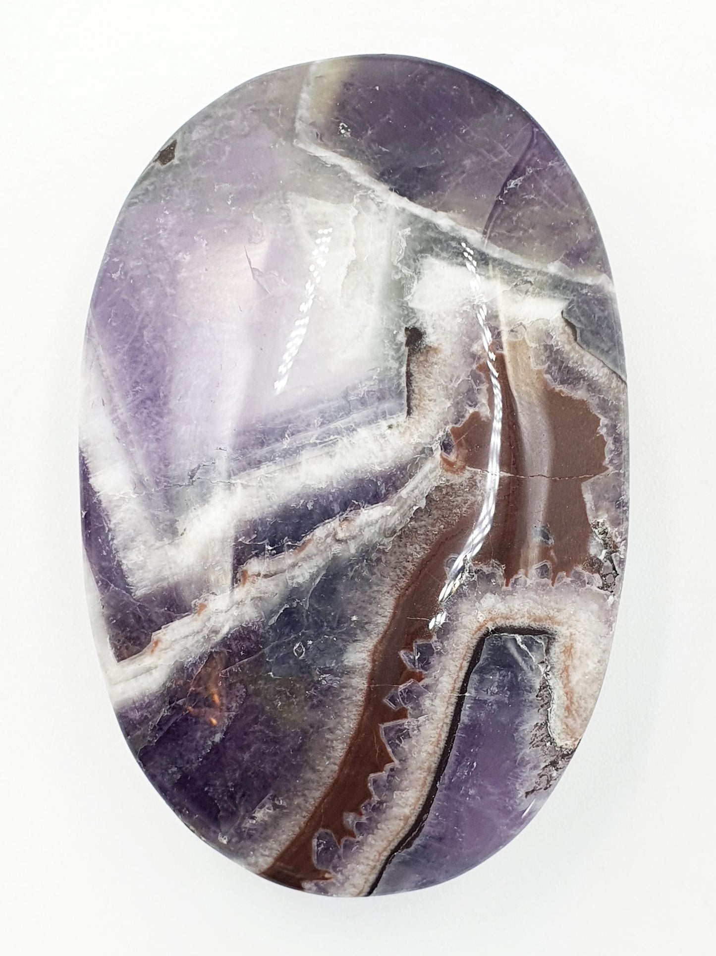 Dream Amethyst Palm Stone - Intuition & Spiritual Protection Crystal - 110g