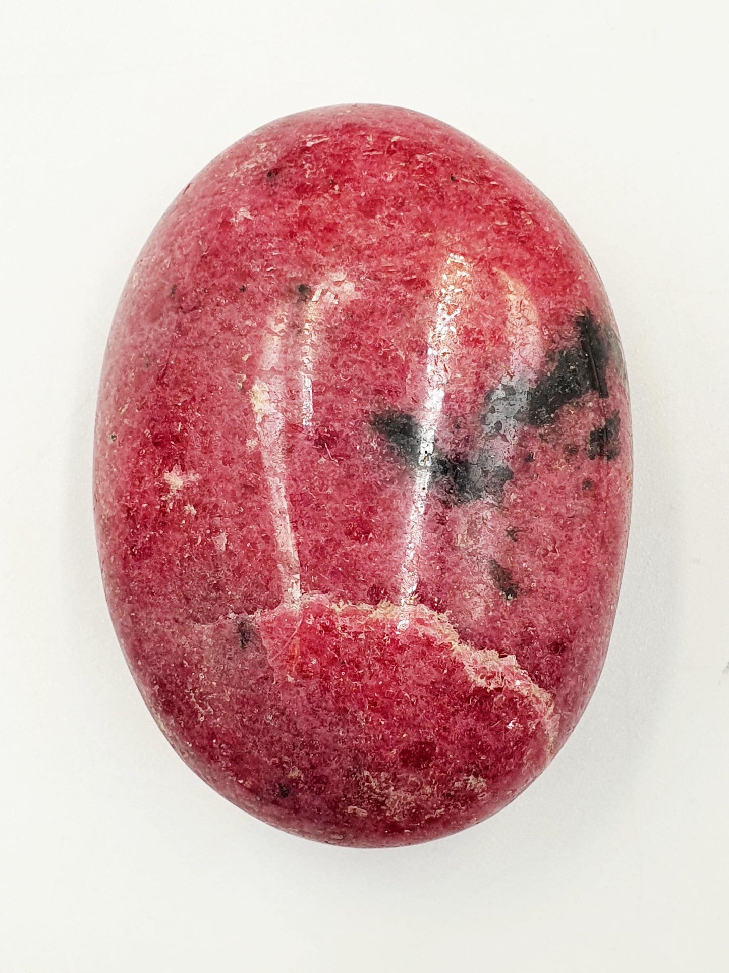 Rhodonite Palm Stone - Emotional Healing & Heart Chakra Crystal - 140g
