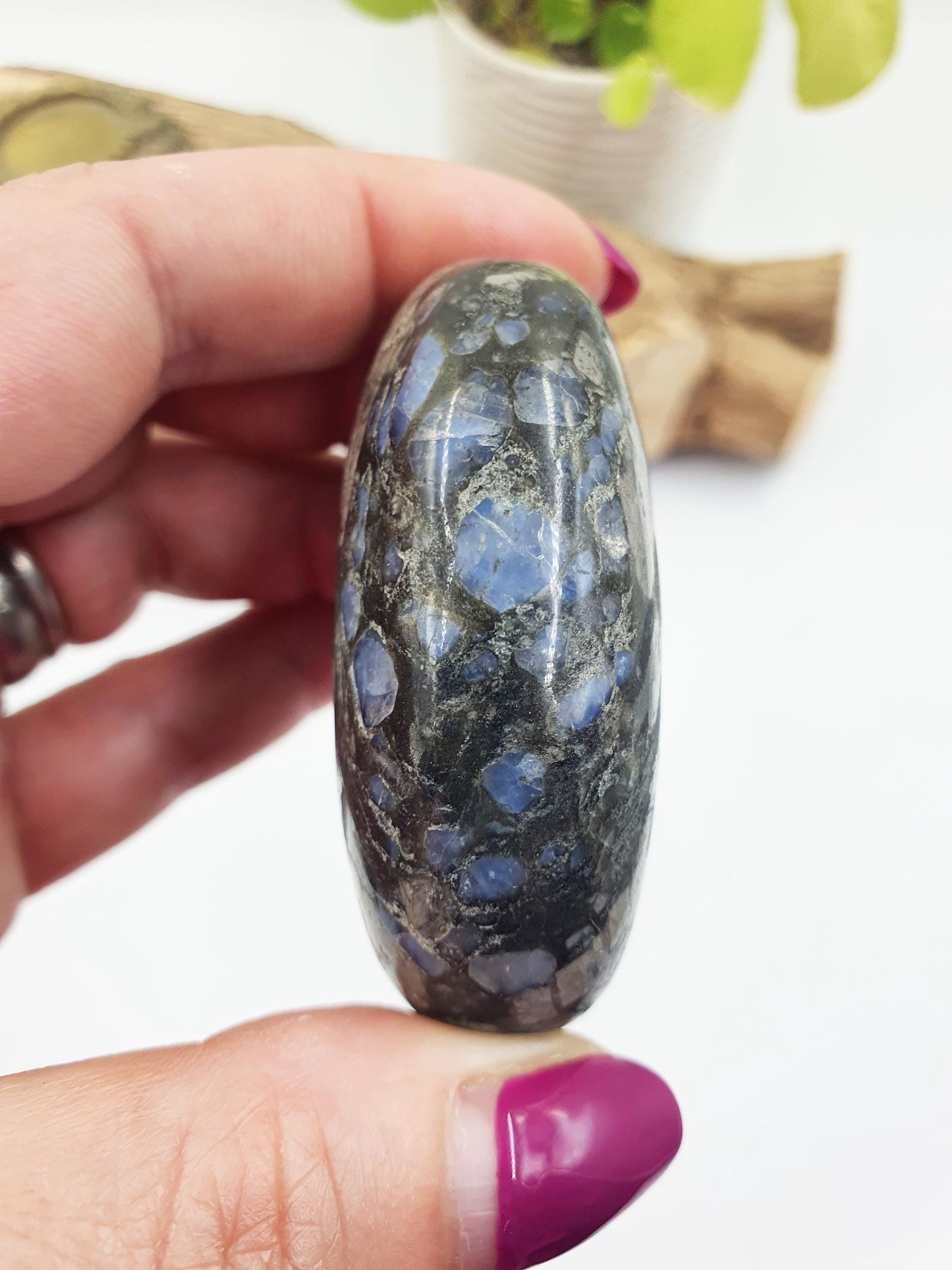 Que Sera (Llanite) Palm Stone - Uplifting & High Vibration Healing Crystal - 100g