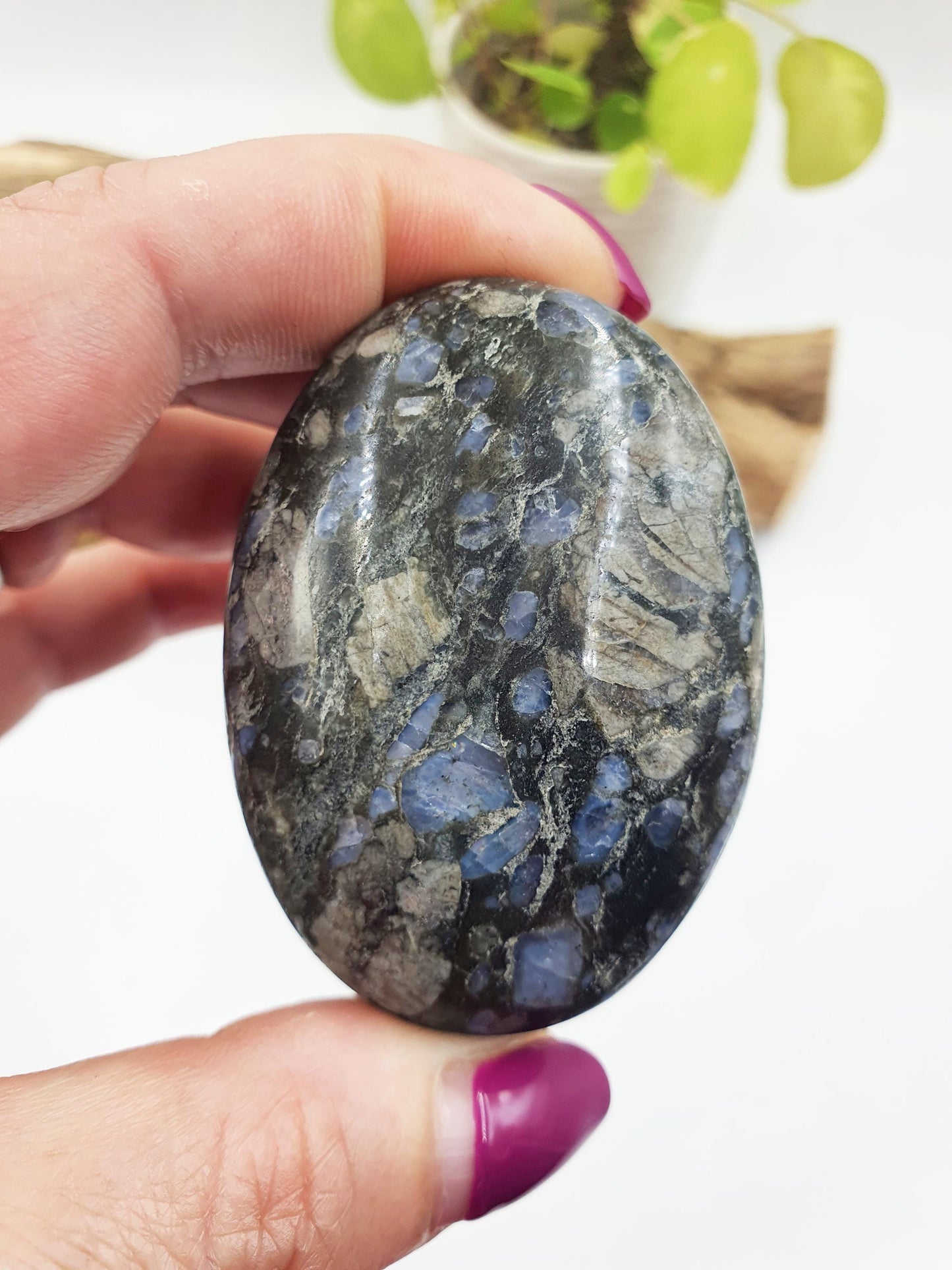 Que Sera (Llanite) Palm Stone - Uplifting & High Vibration Healing Crystal - 100g