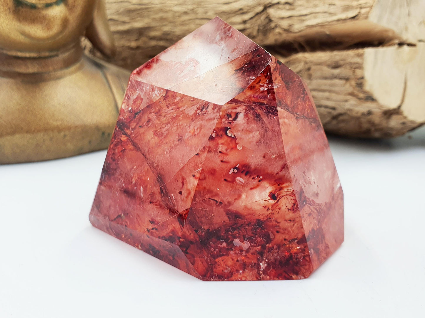 Madagascan Fire Quartz (Hematoid Quartz) Freeform - Grounding & Vitality Healing Crystal - 315g