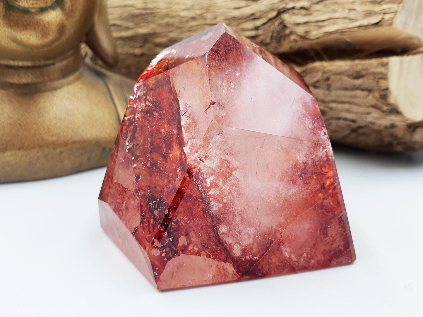 Madagascan Fire Quartz (Hematoid Quartz) Freeform - Grounding & Vitality Healing Crystal - 315g