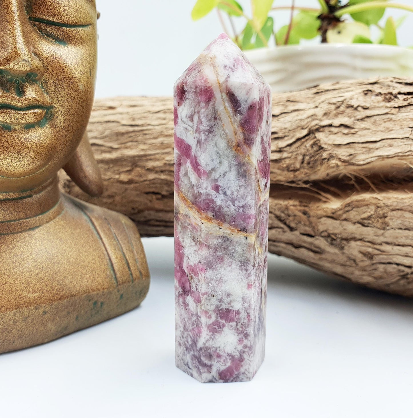 Plum Tourmaline Tower - Emotional Healing & Spiritual Growth Crystal Point - 85g