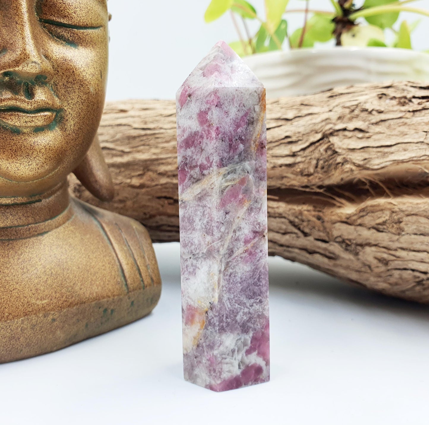Plum Tourmaline Tower - Emotional Healing & Spiritual Growth Crystal Point - 85g