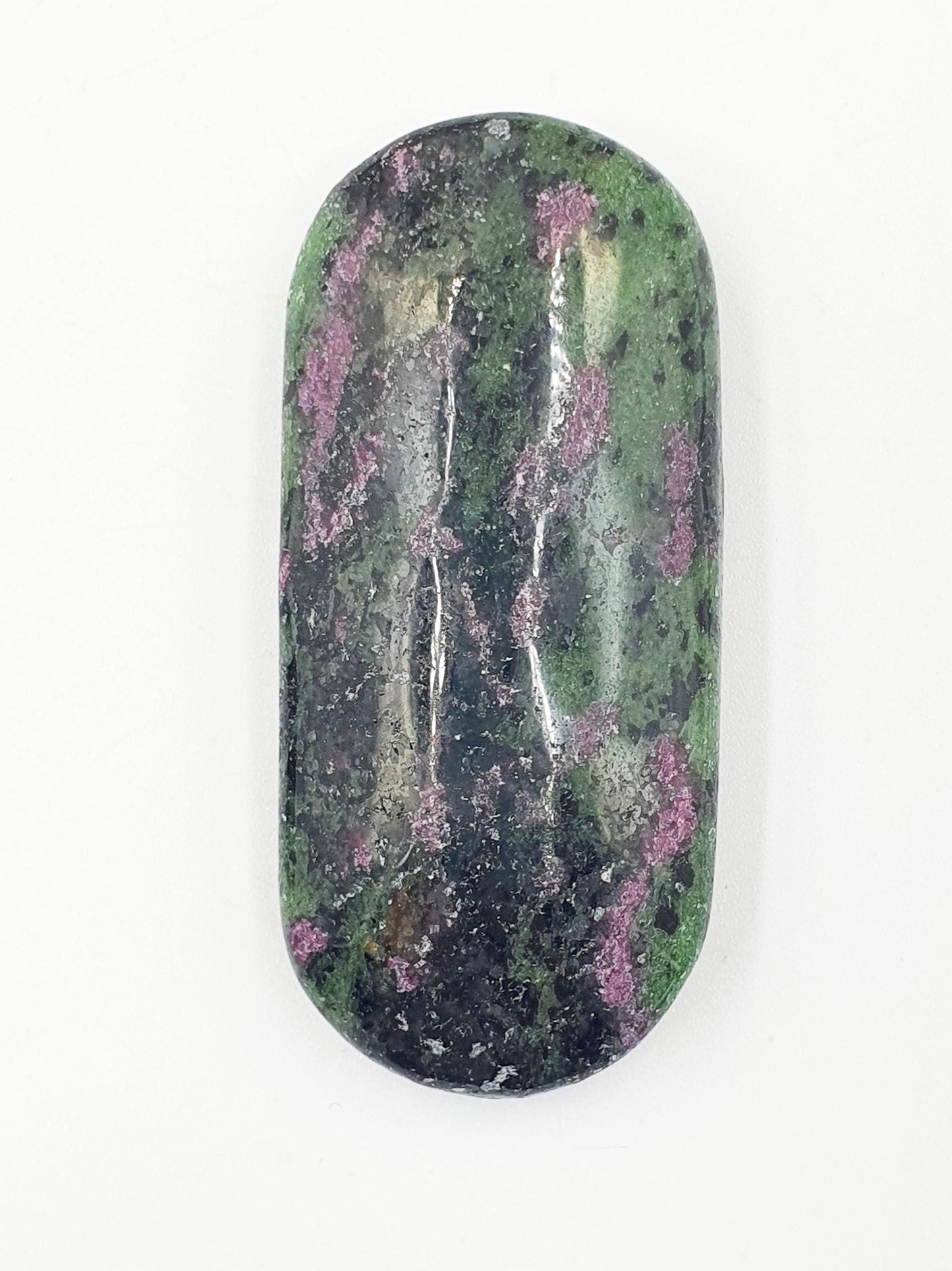 Ruby in Zoisite Palm Stone - Heart Chakra & Vitality Healing Crystal - 45g