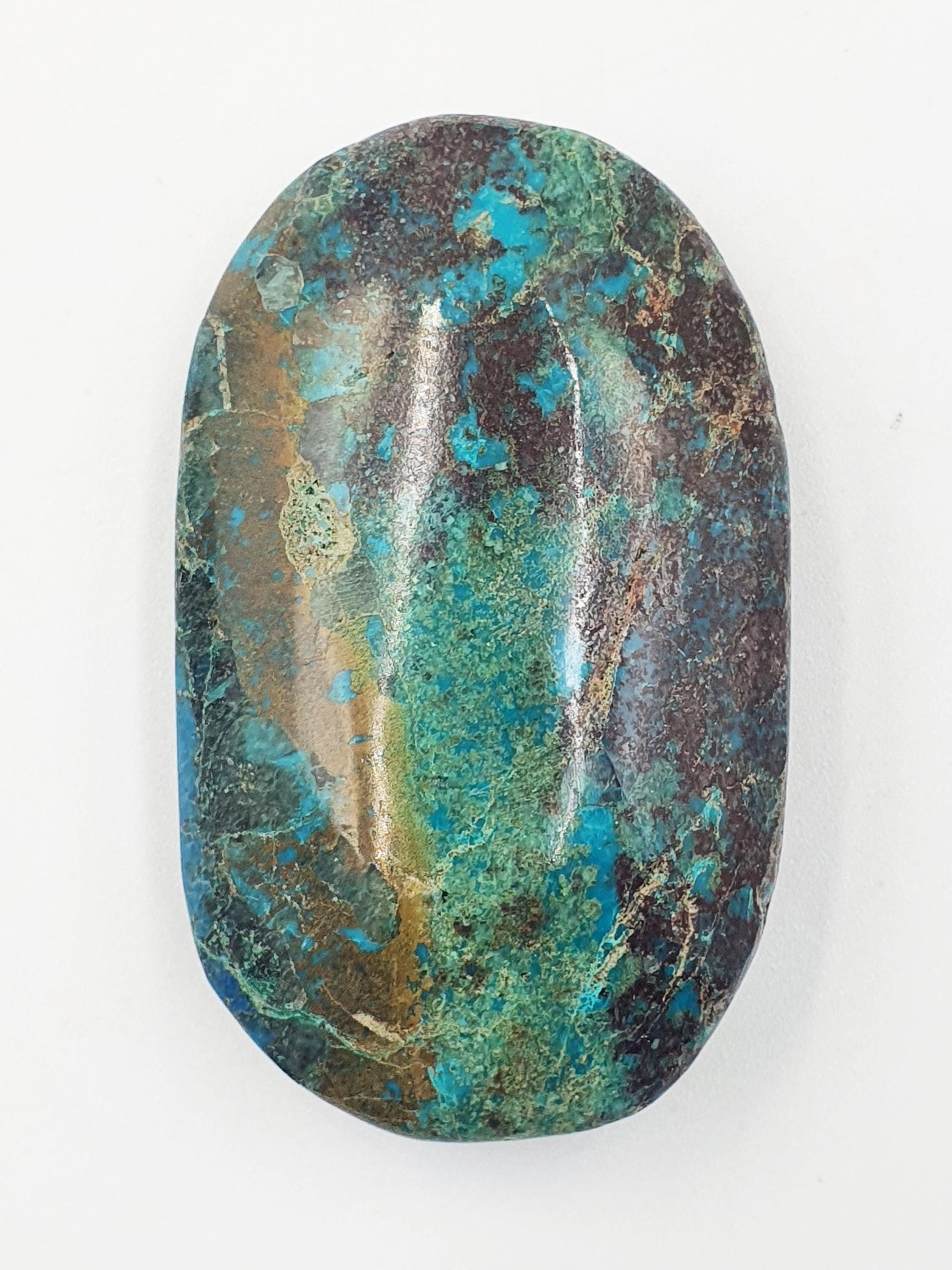 Phoenix Turquoise Palm Stone: Reiki and Meditation Crystal, 45g