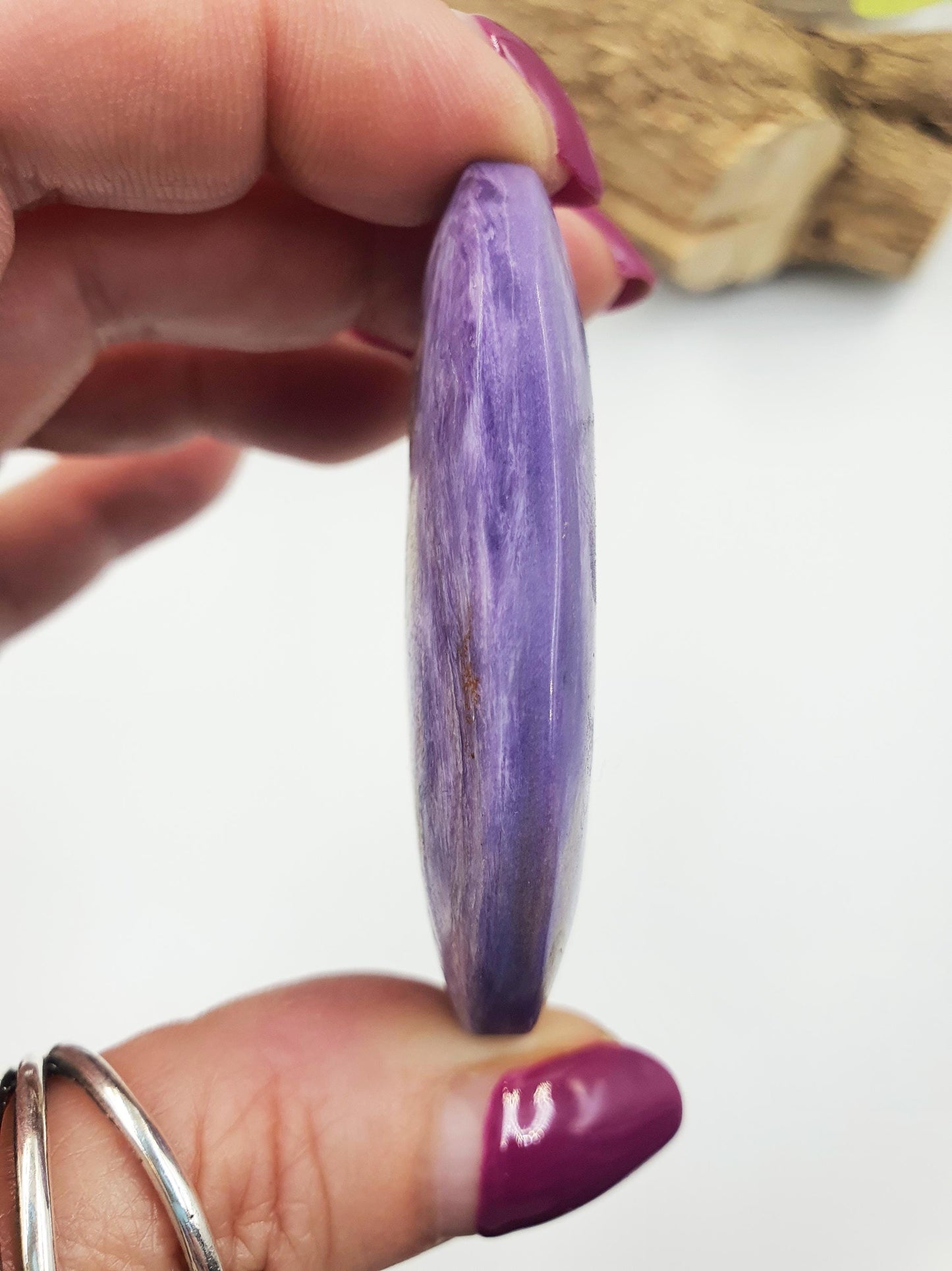 Charoite Palm Stone - Transformation & Intuition Healing Crystal, 50g