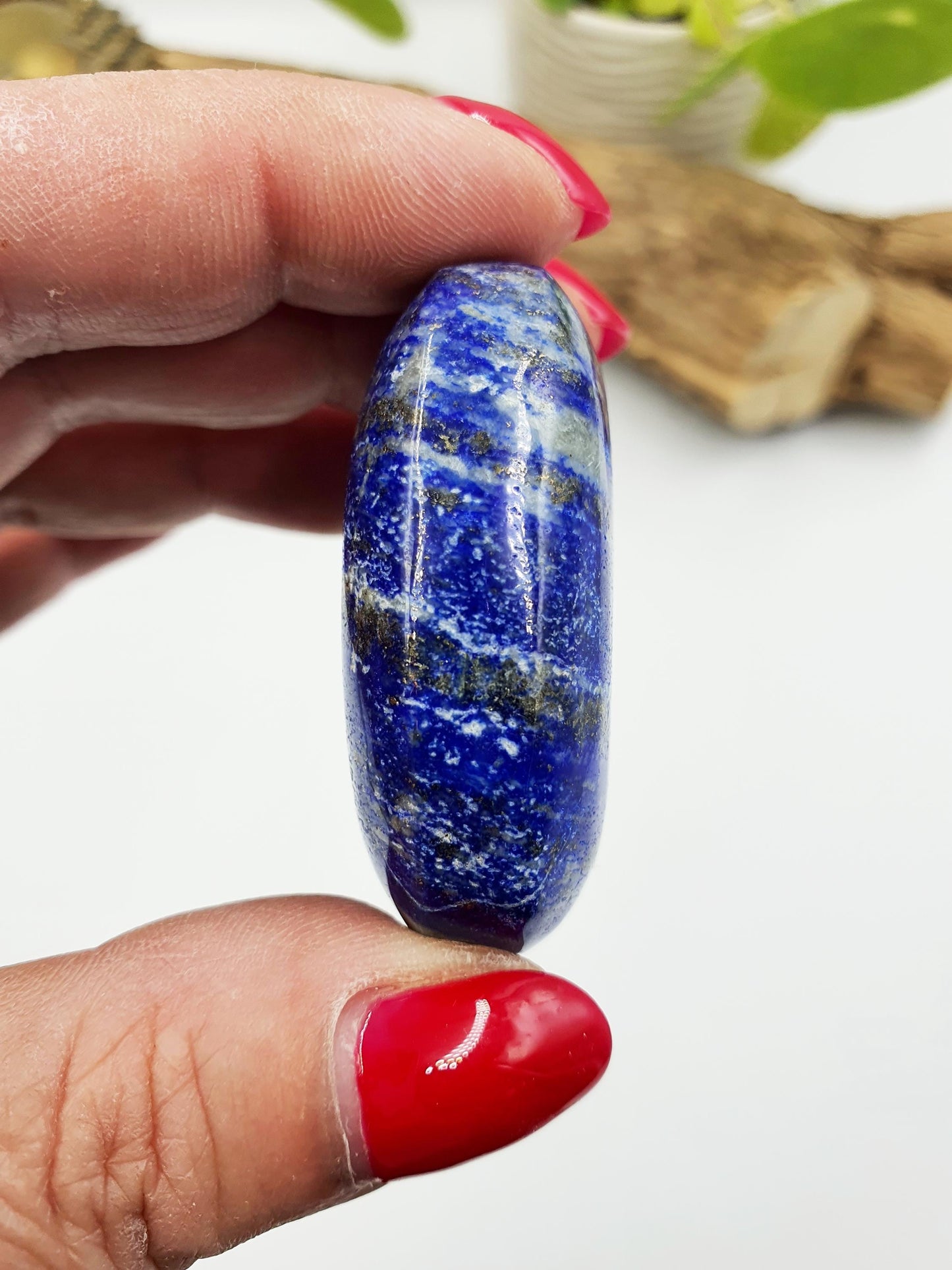 Lapis Lazuli Palm Stone - Wisdom & Truth Third Eye Chakra Crystal - 65g