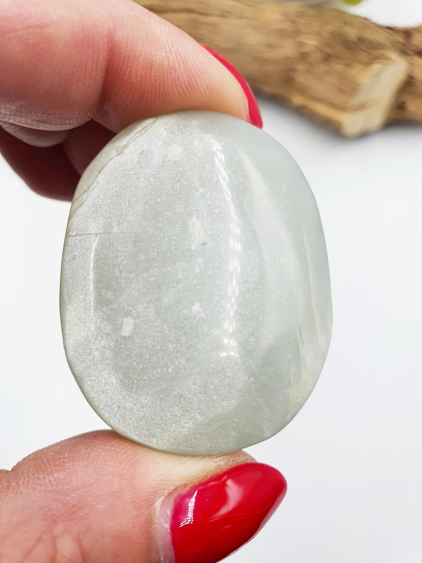 Green Moonstone Palm - Heart Chakra & Emotional Balance Healing Crystal - 40g