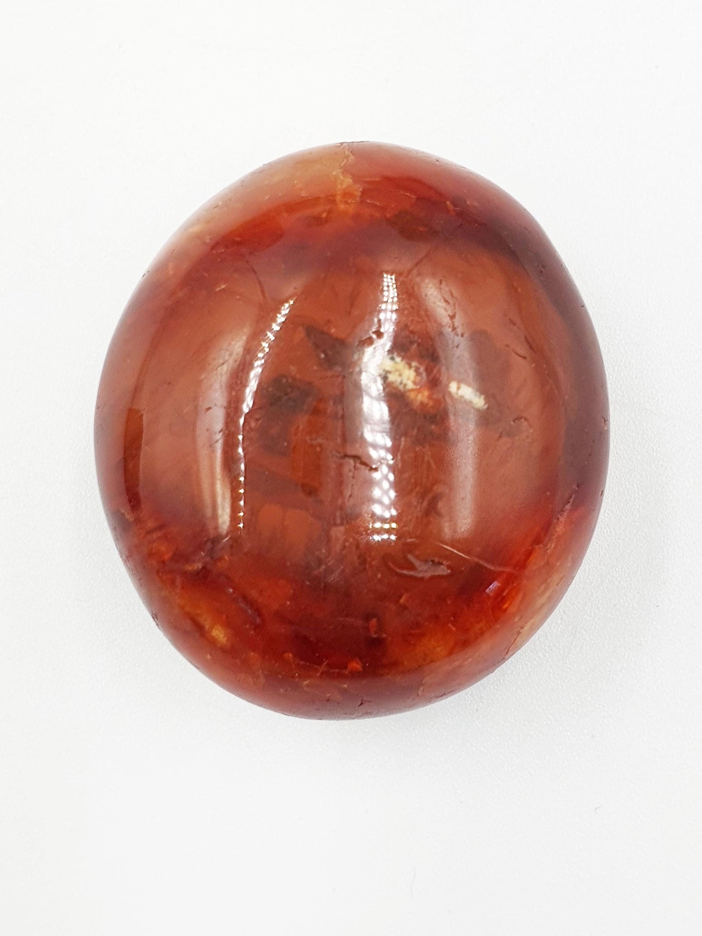 Carnelian Palm Stone - Vitality & Creative Healing Crystal - 55g