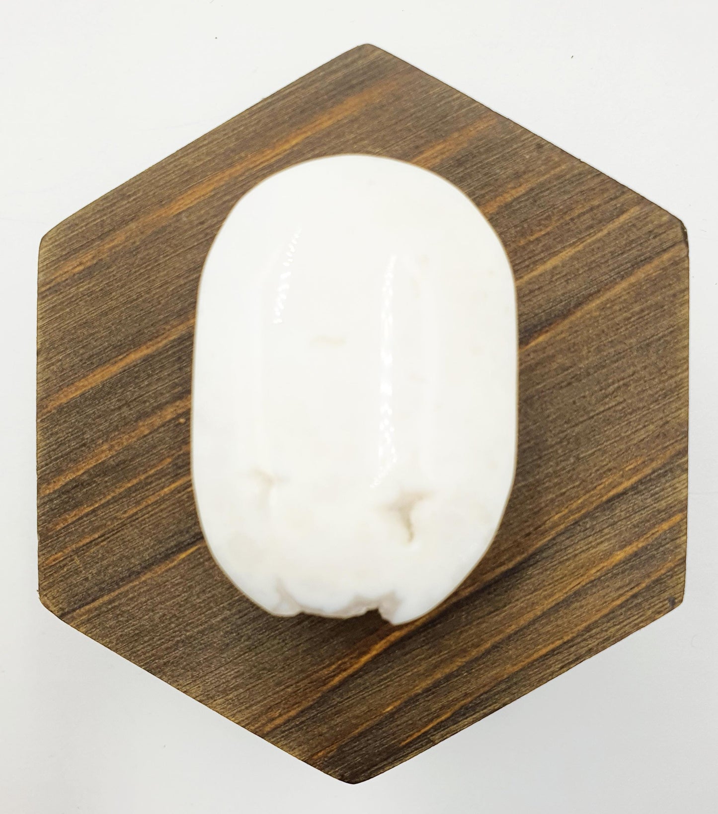 White Agate Drusy Palm Stone - Calming & Cleansing Healing Crystal - 60g