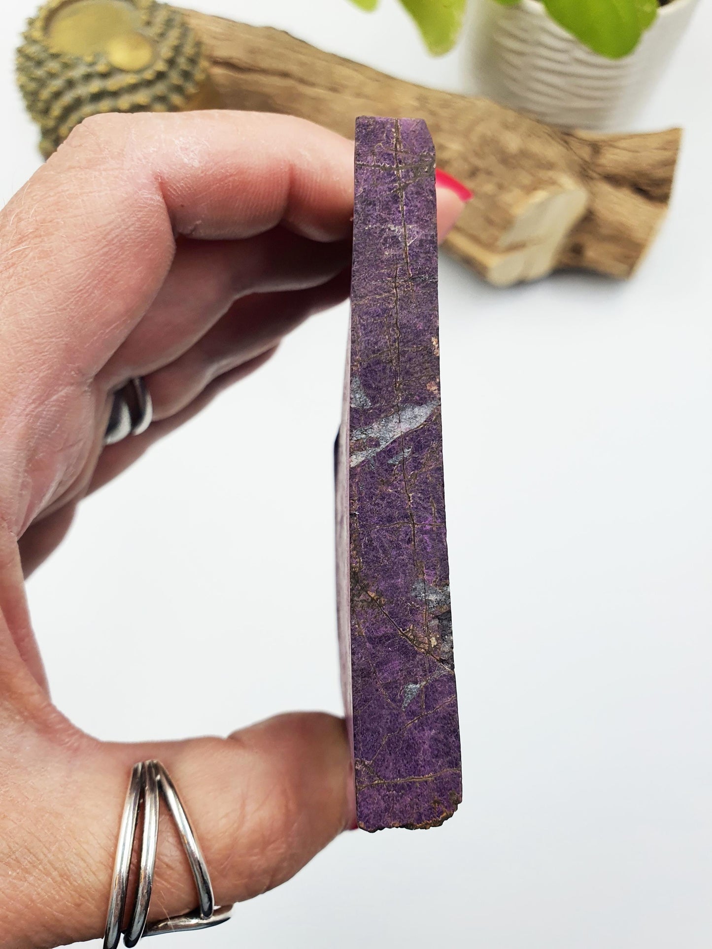 Purpurite Slab - Spiritual Awakening & Intuition Crystal Slice, 140g