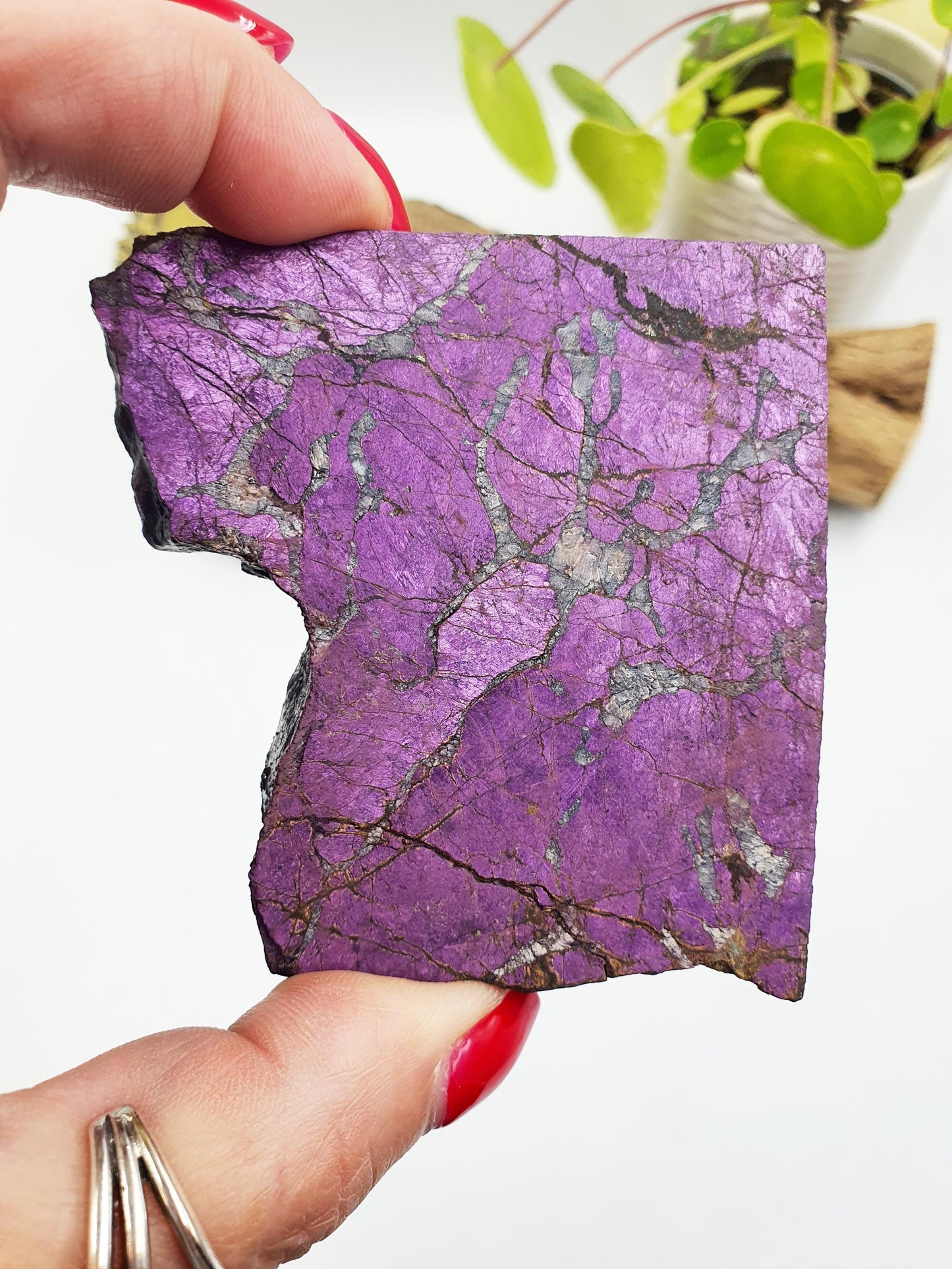 Purpurite Slab - Spiritual Awakening & Intuition Crystal Slice, 140g