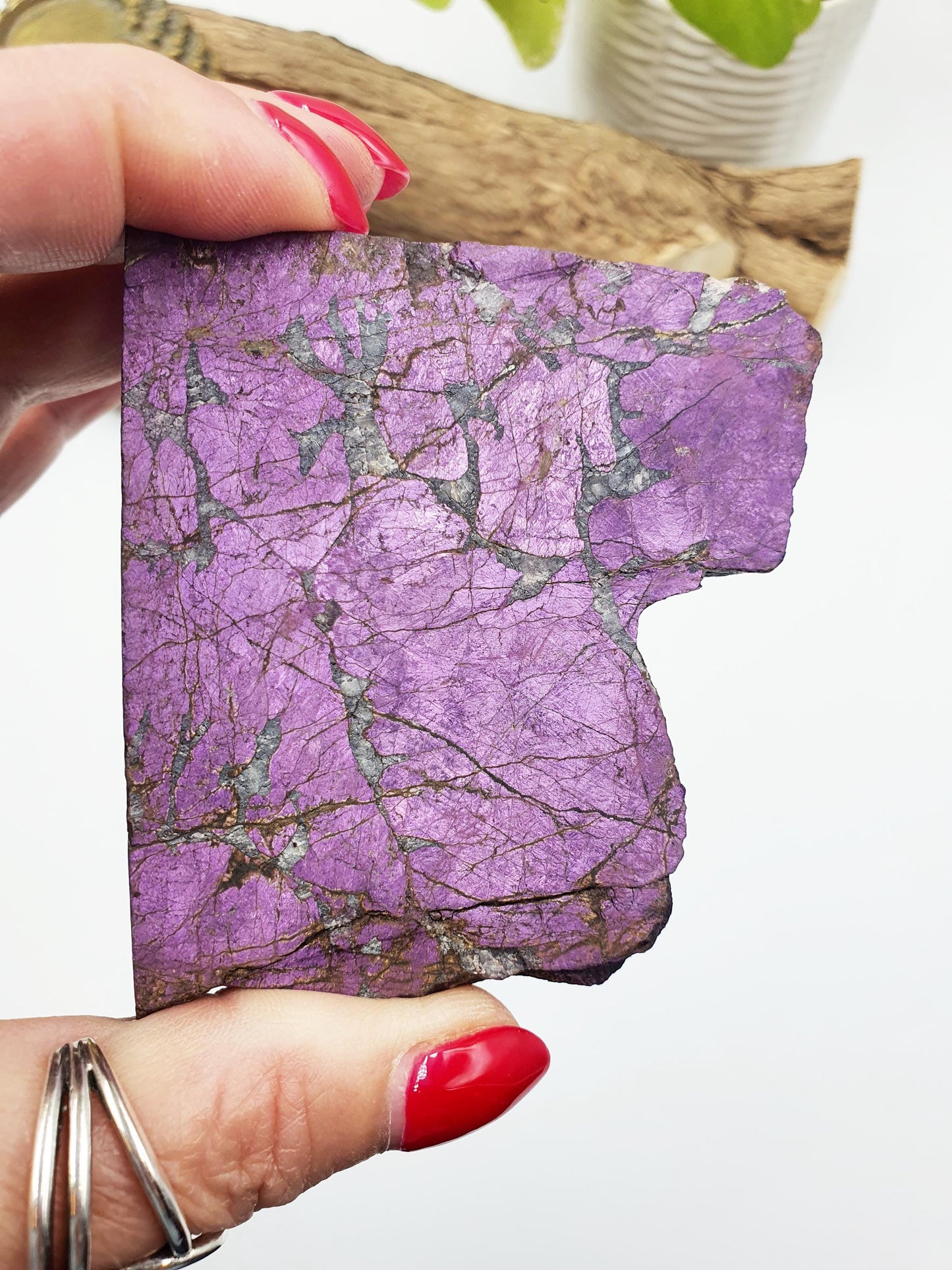 Purpurite Slab - Spiritual Awakening & Intuition Crystal Slice, 140g