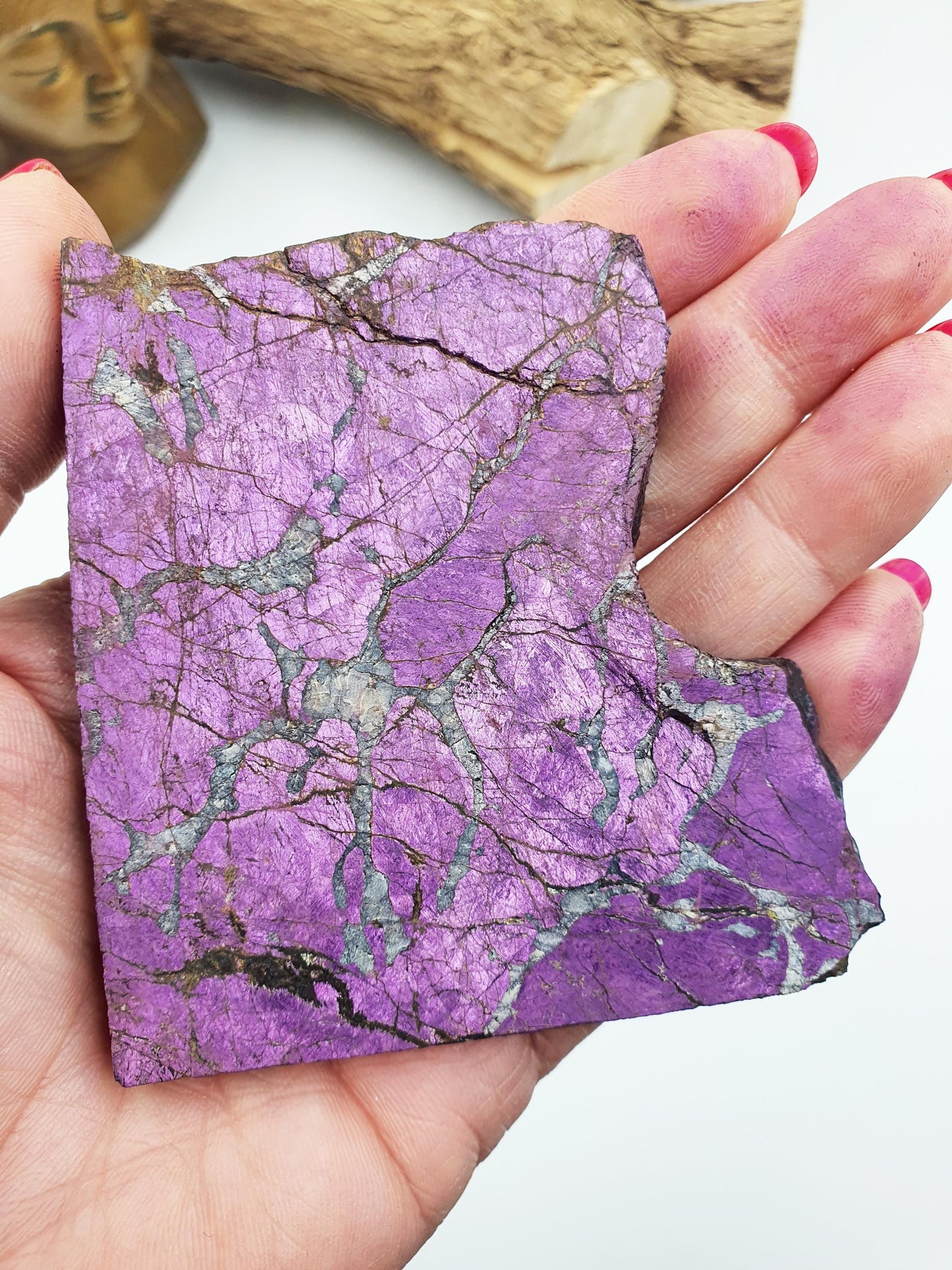 Purpurite Slab - Spiritual Awakening & Intuition Crystal Slice, 140g