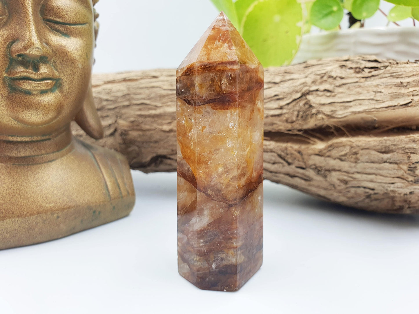 Golden Healer Quartz Tower - Spiritual Healing & Positive Energy Crystal Point - 115g