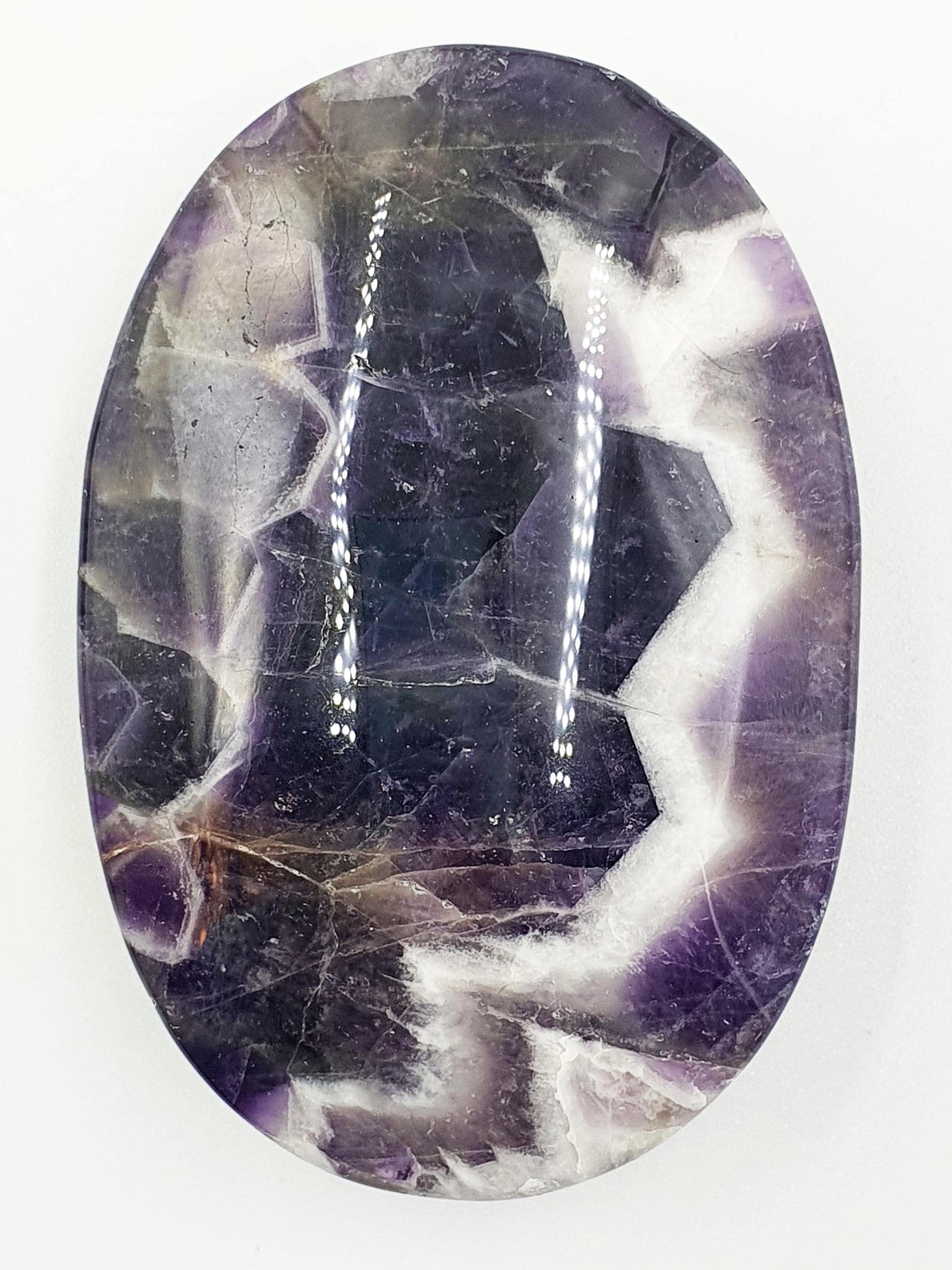 Large Dream Amethyst Palm Stone - Intuition & Spiritual Protection Crystal - 135g