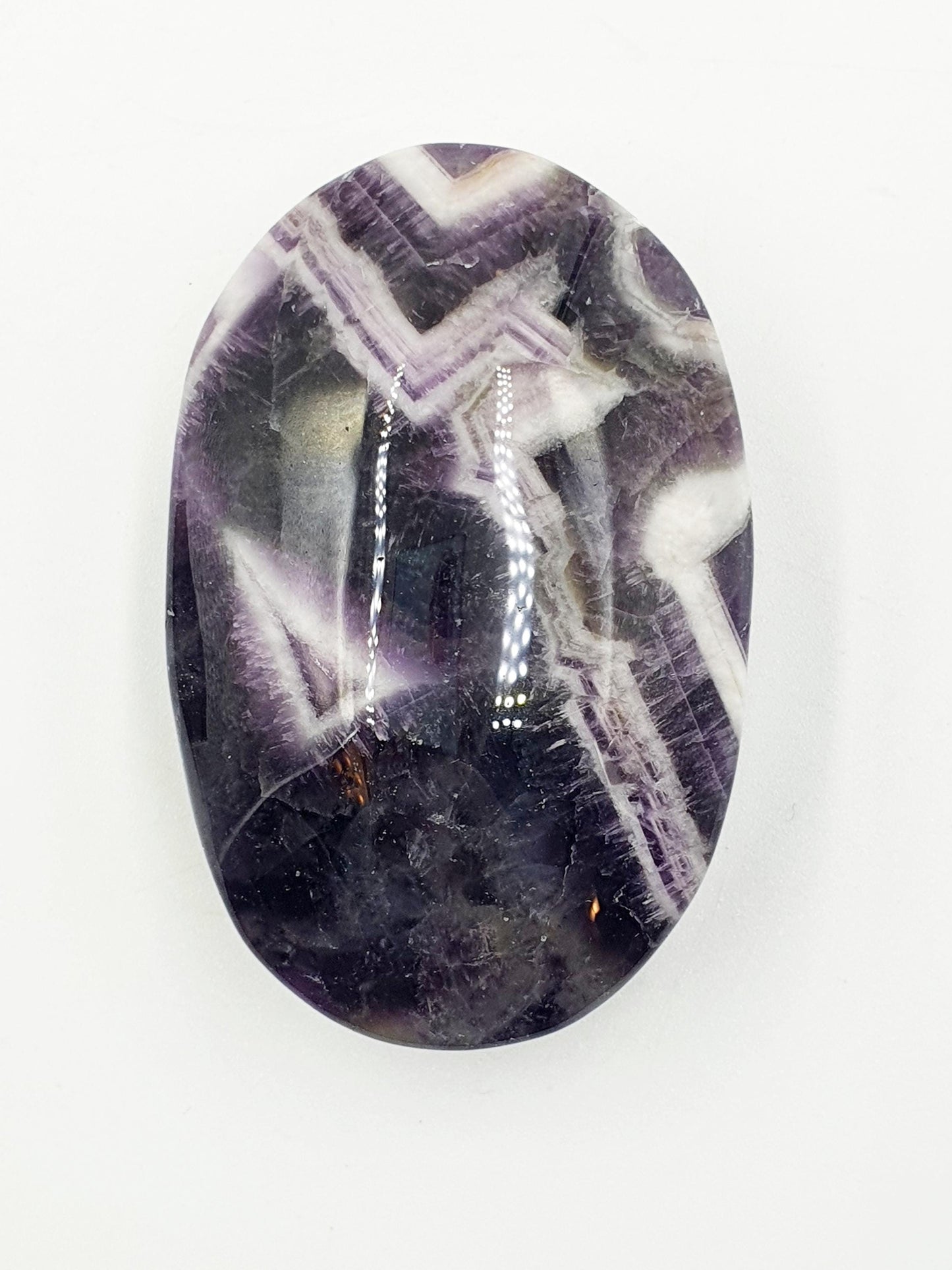 Large Dream Amethyst Palm Stone - Intuition & Spiritual Protection Crystal - 115g
