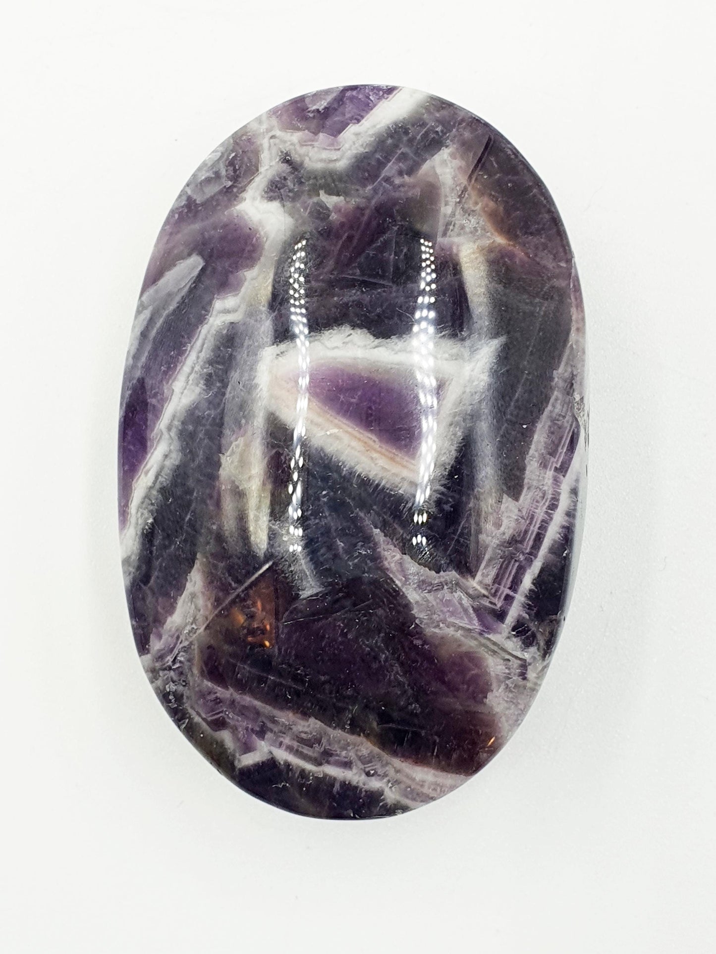 Large Dream Amethyst Palm Stone - Intuition & Spiritual Protection Crystal - 115g