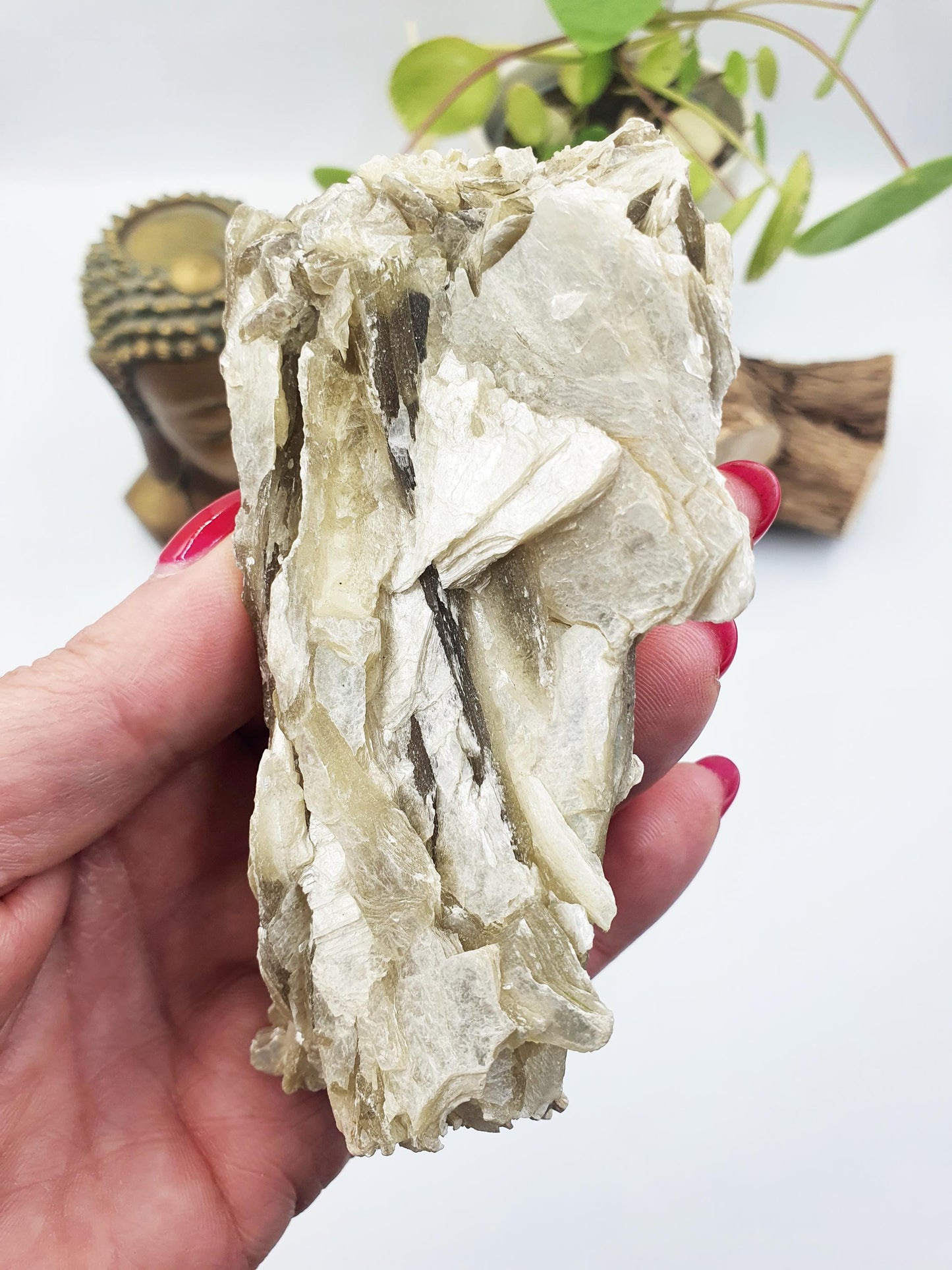 Raw Golden Mica Specimen (Muscovite Mica) - Uplifting & Protective Healing Crystal, 250g