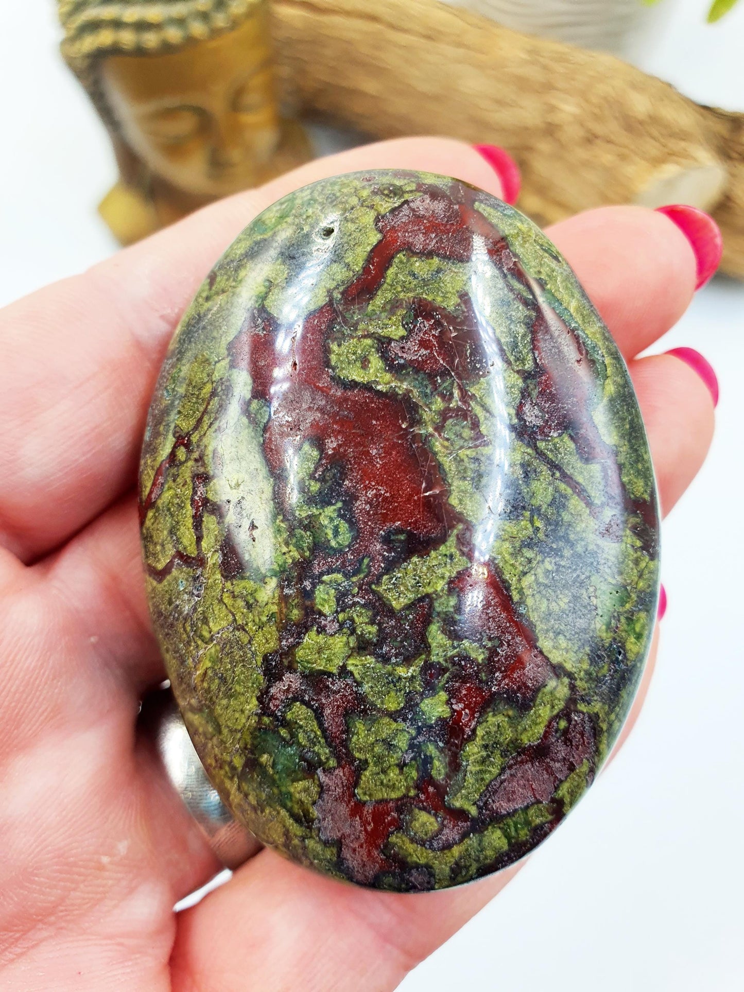 Dragon's Blood Palm Stone - Courage & Vitality Healing Crystal, 110g