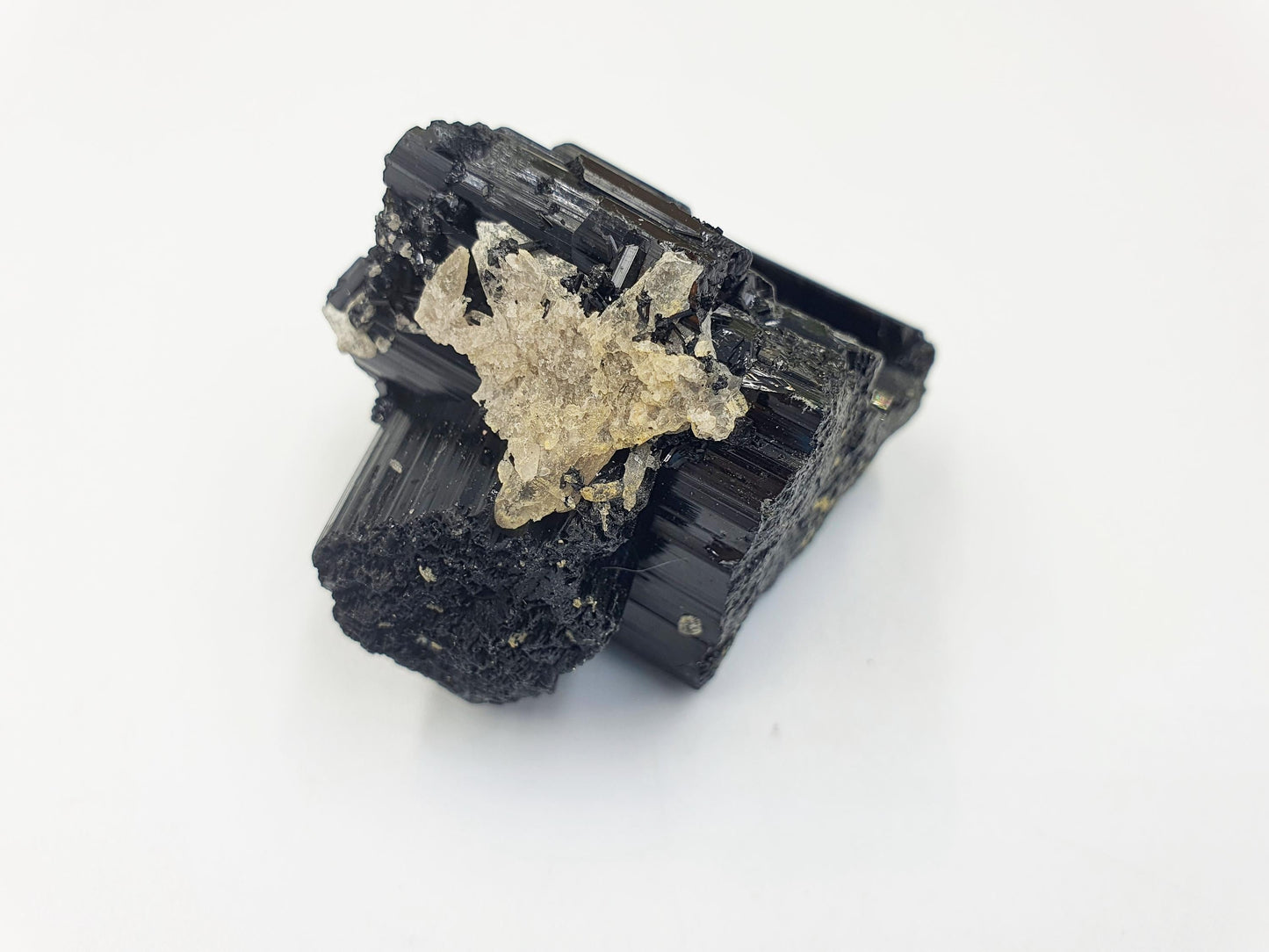 Flashy Raw Zambian Black Tourmaline Specimen - Natural Protection and Grounding Crystal - 65g