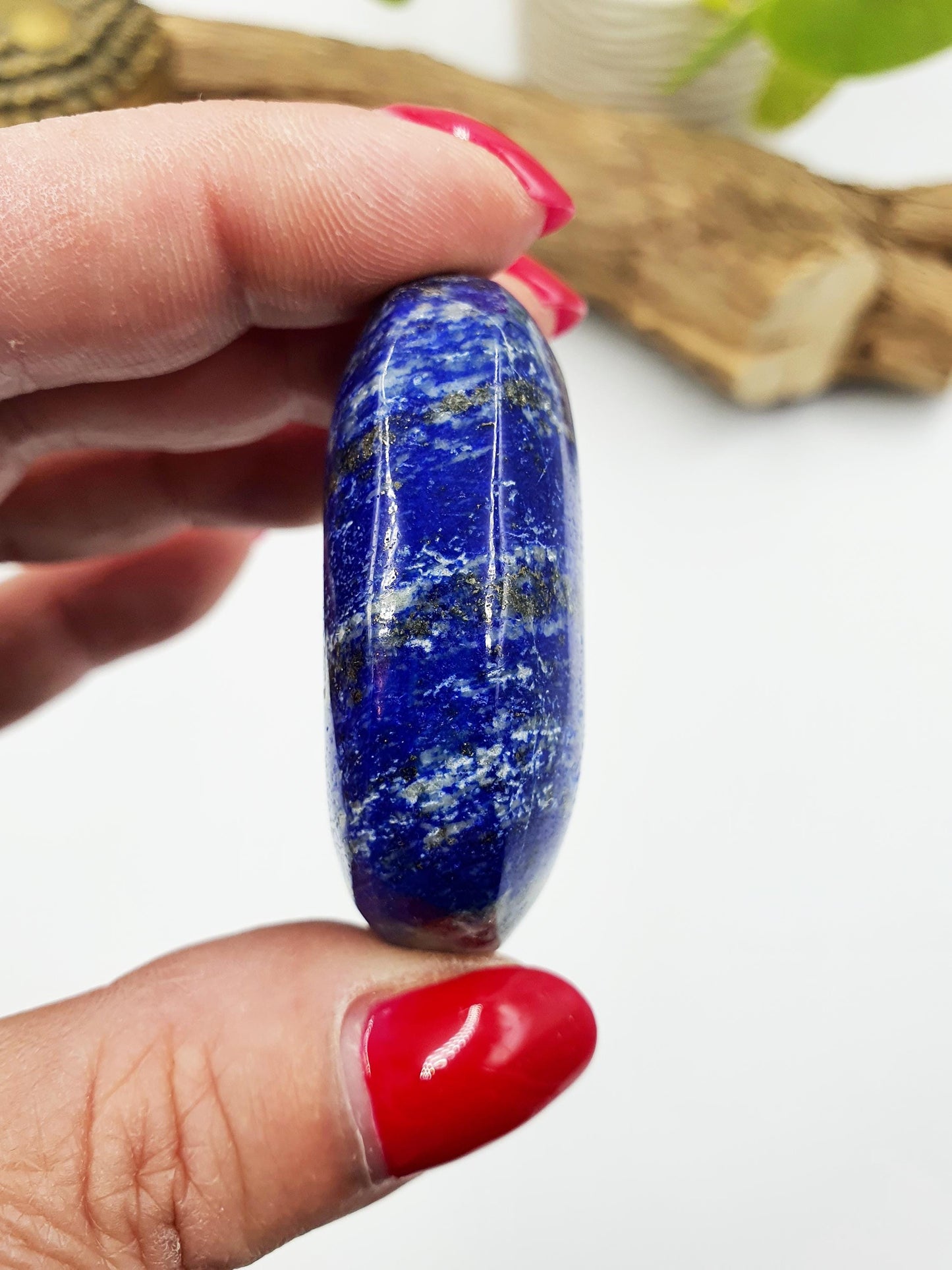 Lapis Lazuli Palm Stone - Wisdom & Truth Third Eye Chakra Crystal - 65g