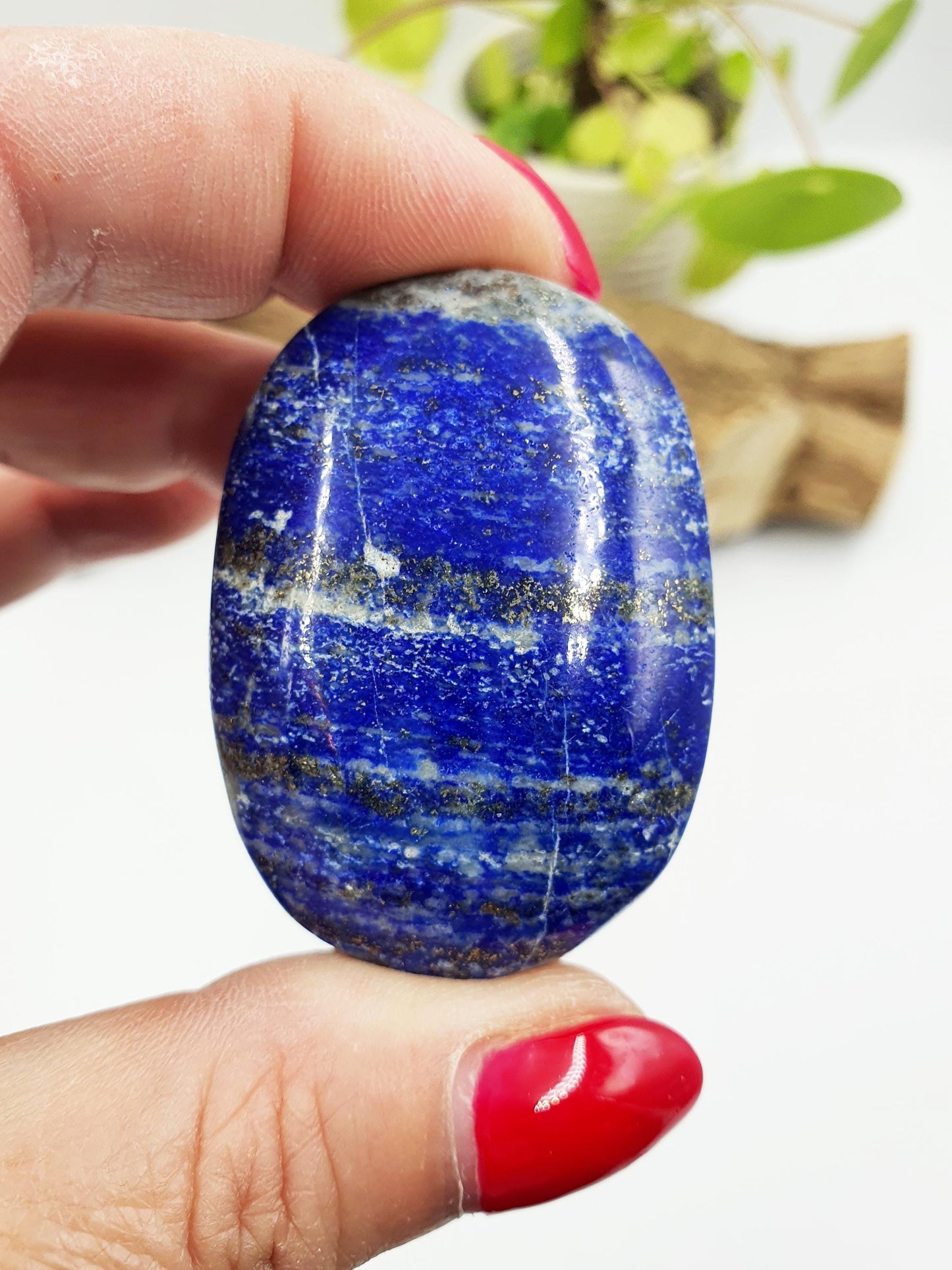 Lapis Lazuli Palm Stone - Wisdom & Truth Third Eye Chakra Crystal - 65g