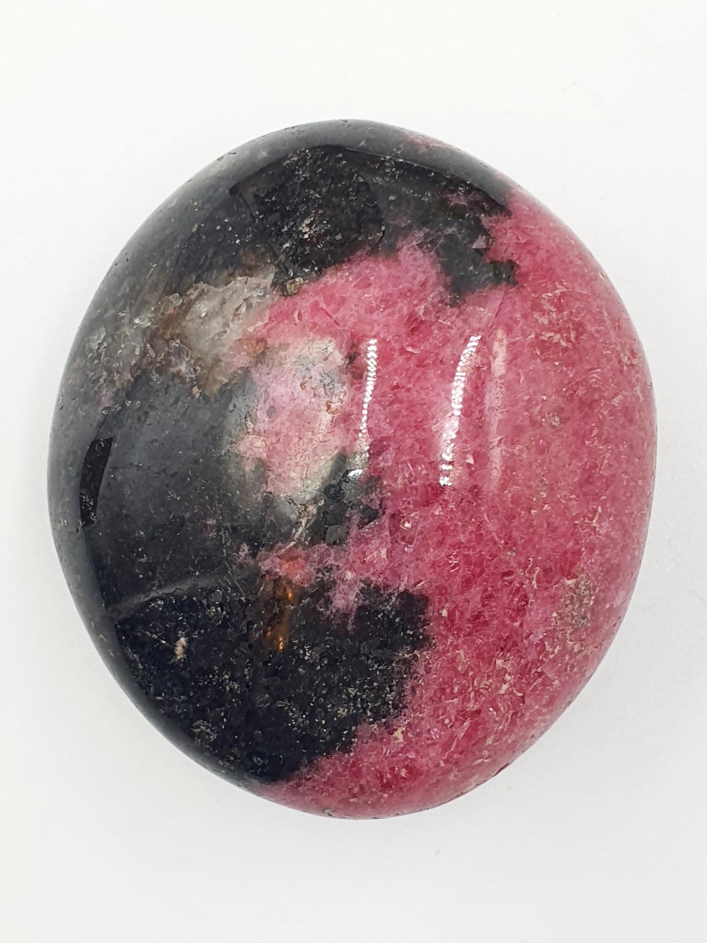 Rhodonite Palm Stone - Emotional Healing & Heart Chakra Crystal - 160g