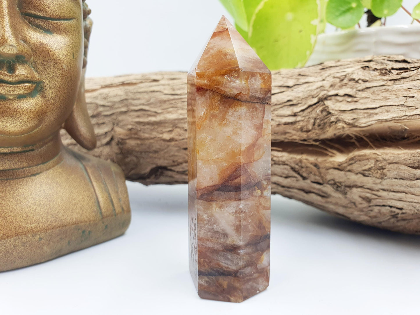 Golden Healer Quartz Tower - Spiritual Healing & Positive Energy Crystal Point - 115g