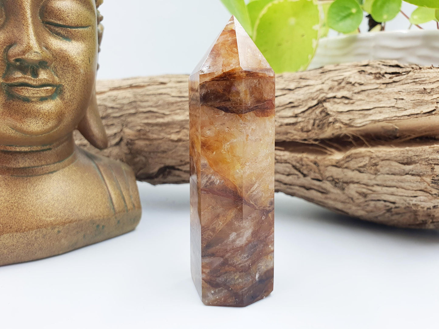 Golden Healer Quartz Tower - Spiritual Healing & Positive Energy Crystal Point - 115g