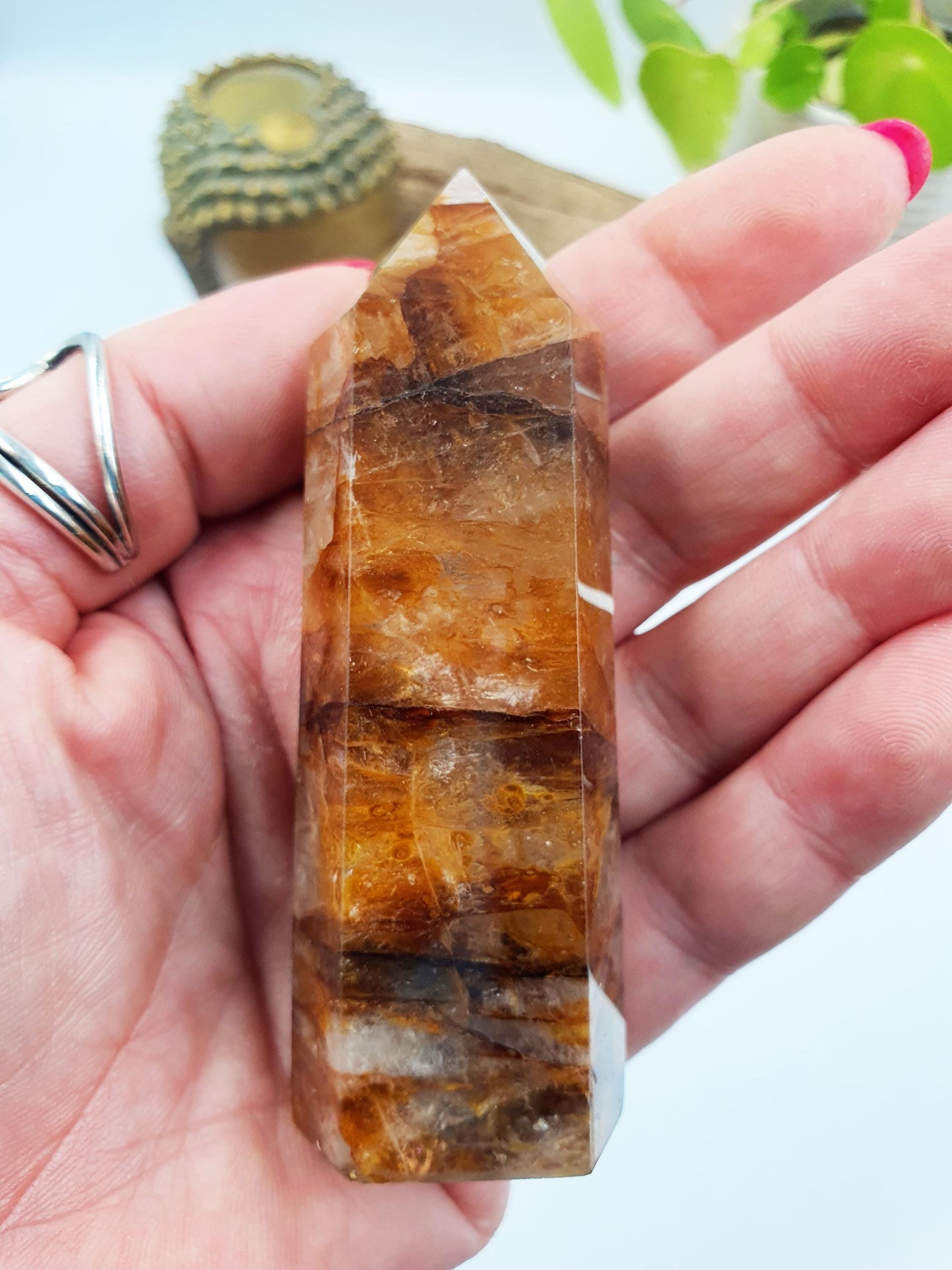 Golden Healer Quartz Tower - Spiritual Healing & Positive Energy Crystal Point - 115g