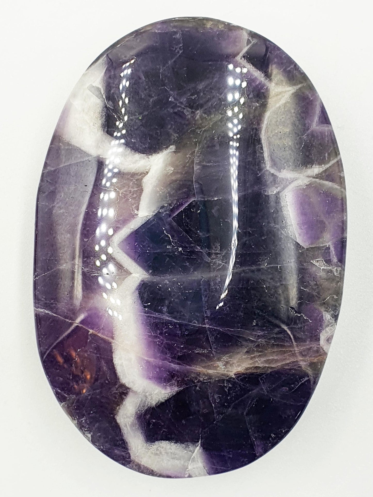 Large Dream Amethyst Palm Stone - Intuition & Spiritual Protection Crystal - 135g