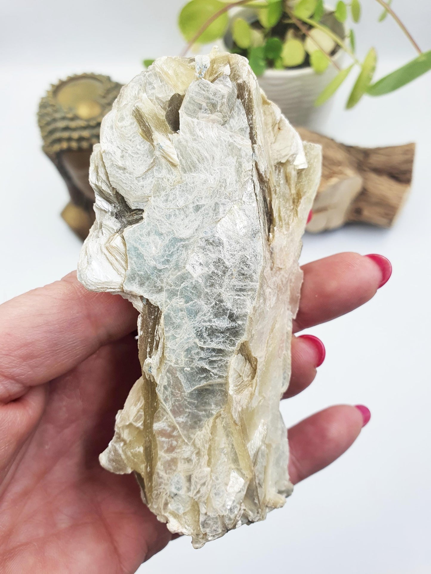 Raw Golden Mica Specimen (Muscovite Mica) - Uplifting & Protective Healing Crystal, 250g