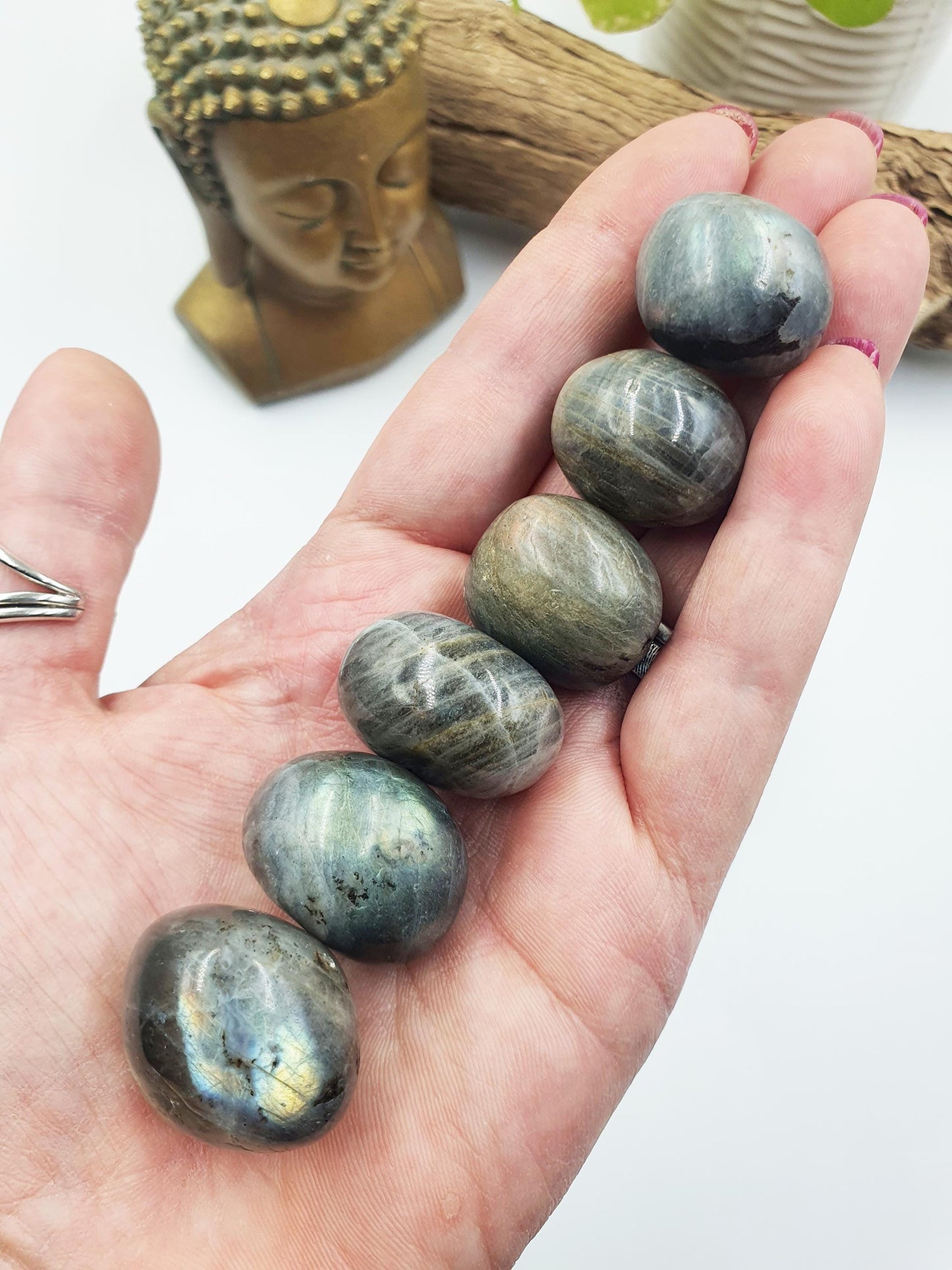Labradorite Tumble Stones – Intuition, Protection & Transformation Healing Crystals, approx 2-3cm