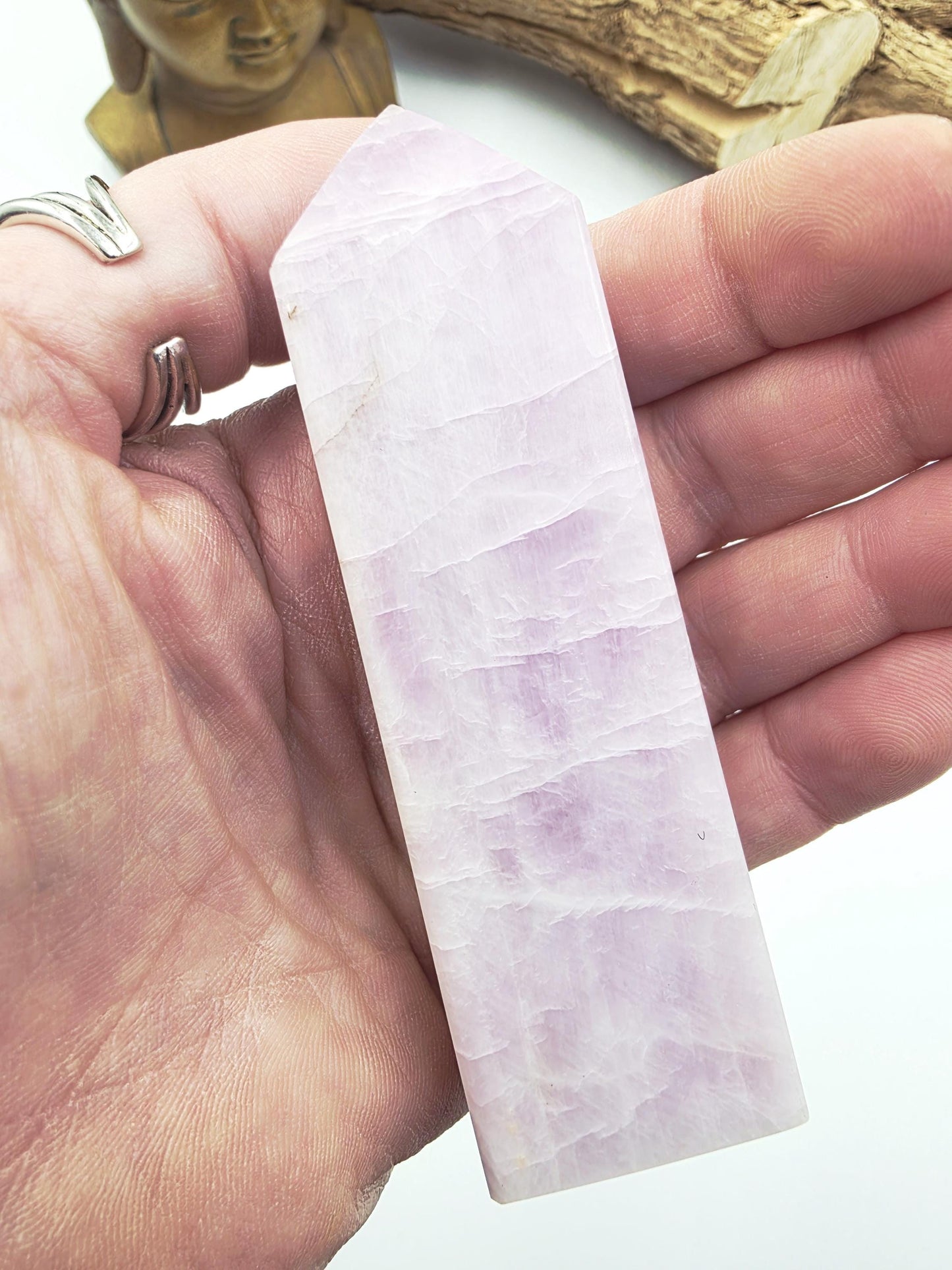 Kunzite Crystal Tower - Heart Chakra & Emotional Healing Crystal - 170g