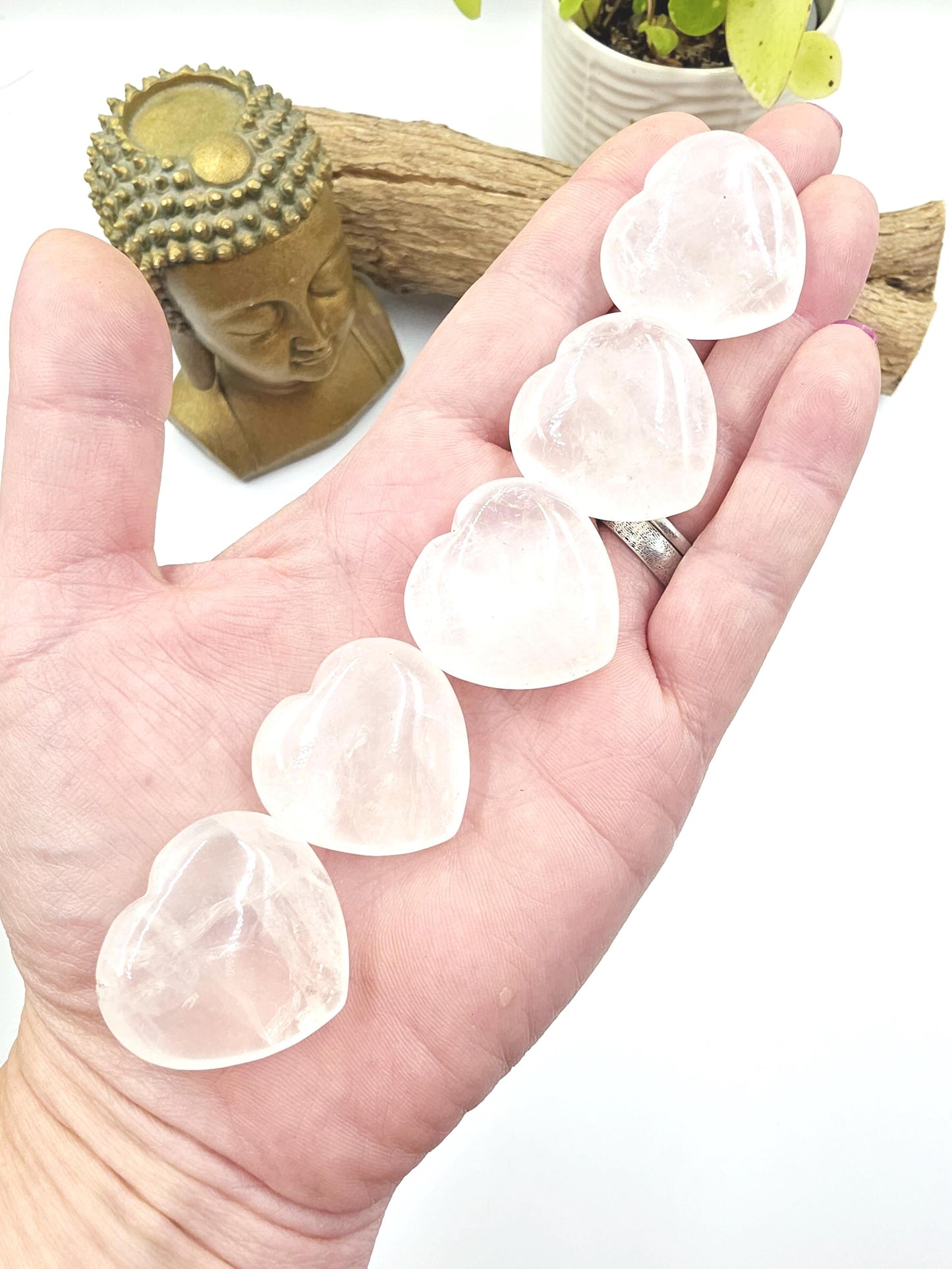 Clear Quartz Crystal Puff Heart – Clarity, Healing & Energy Amplification Crystal Carving